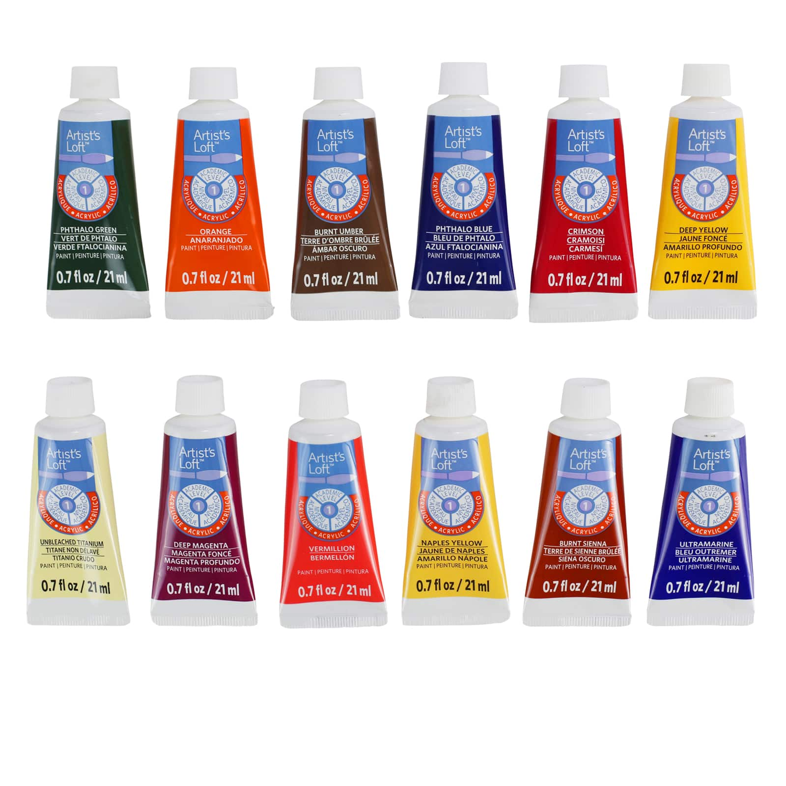 24 Color Acrylic Paint Set by Artist's Loft™, 21ml Michaels