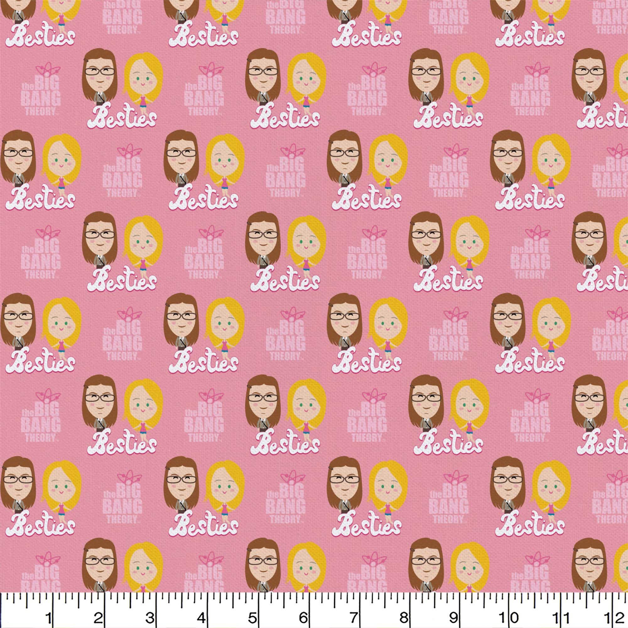 The Big Bang Theory Besties Precut Cotton Fabric