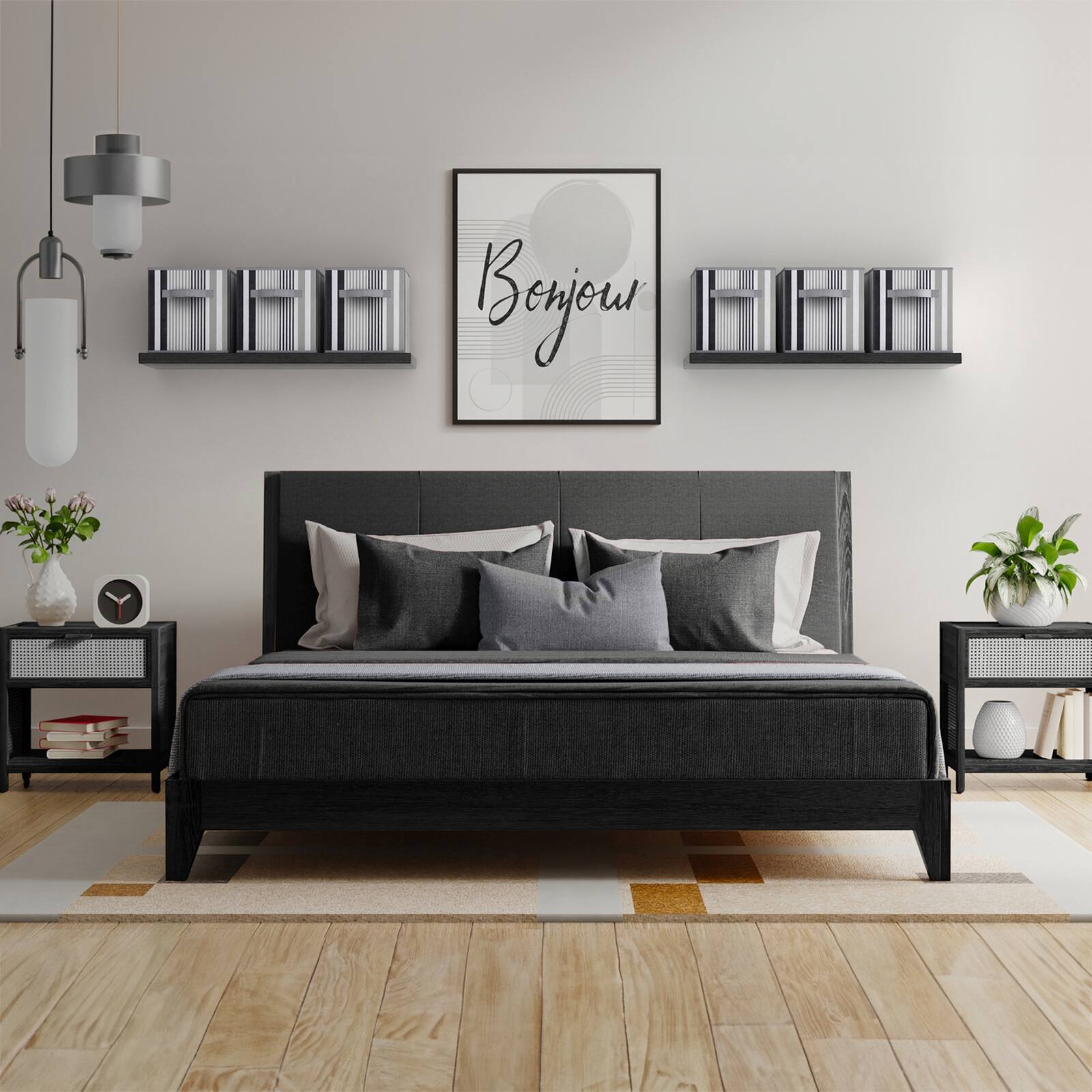 Sorbus 11" Black & Gray Foldable Storage Cubes, 6ct.