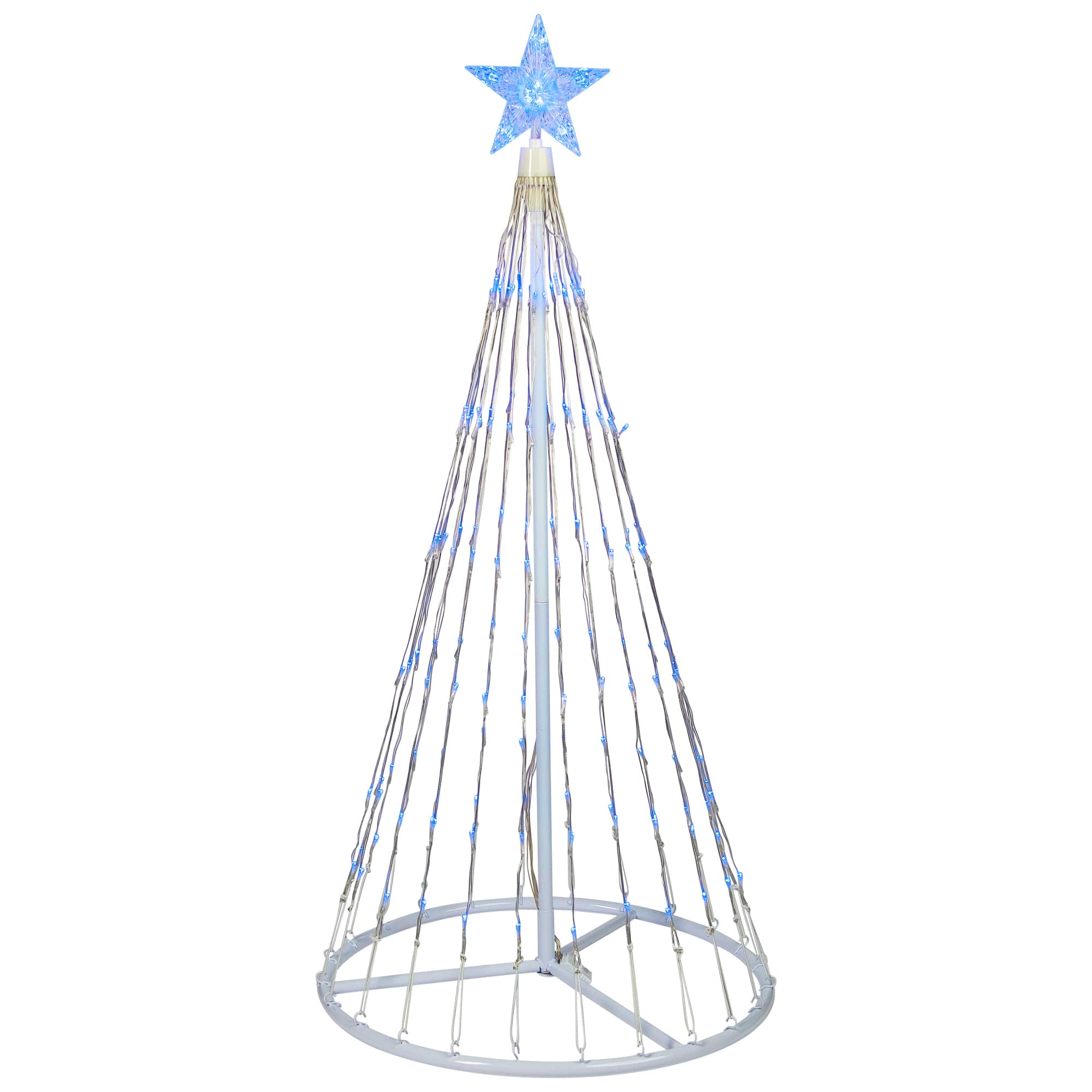 4ft. Light Show Christmas Tree with Star, Blue LED Lights