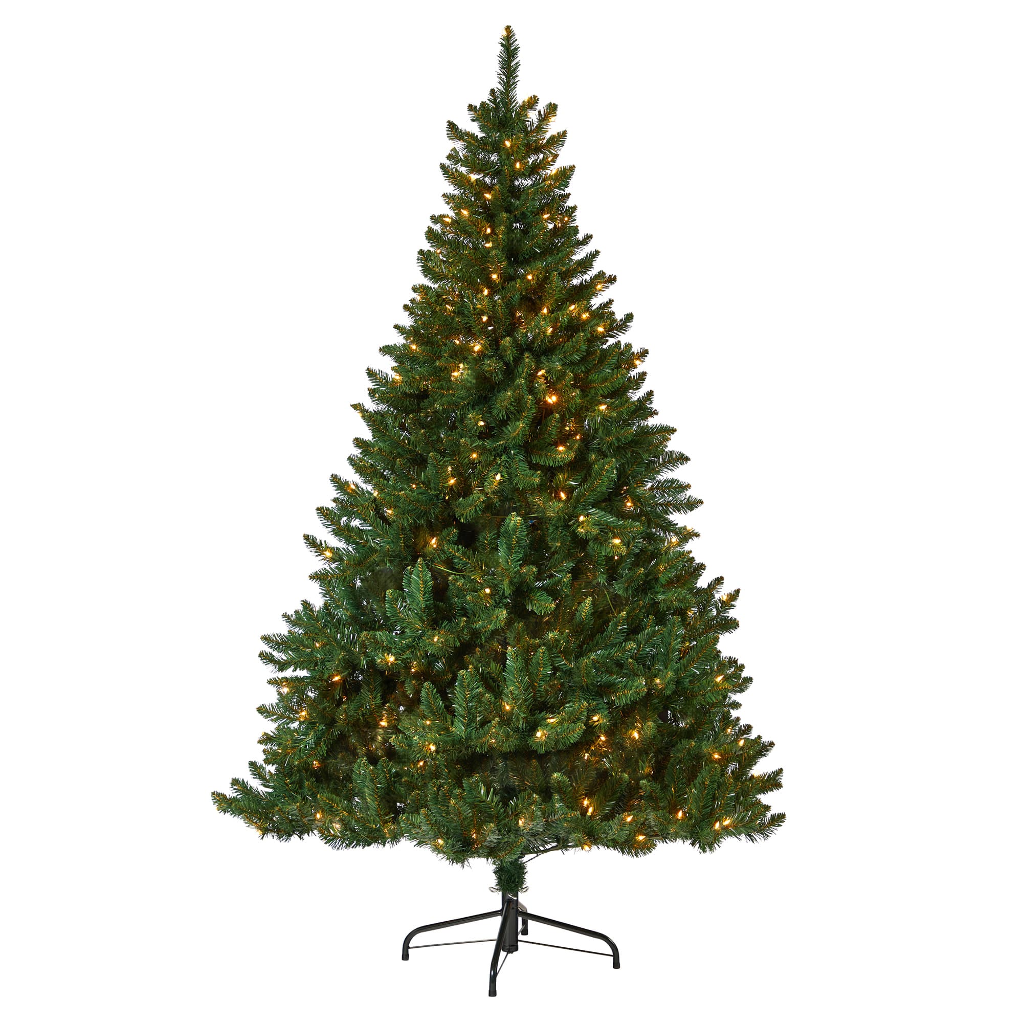 7ft. Pre-Lit Northern Rocky Spruce Artificial Christmas Tree, Clear LED Lights