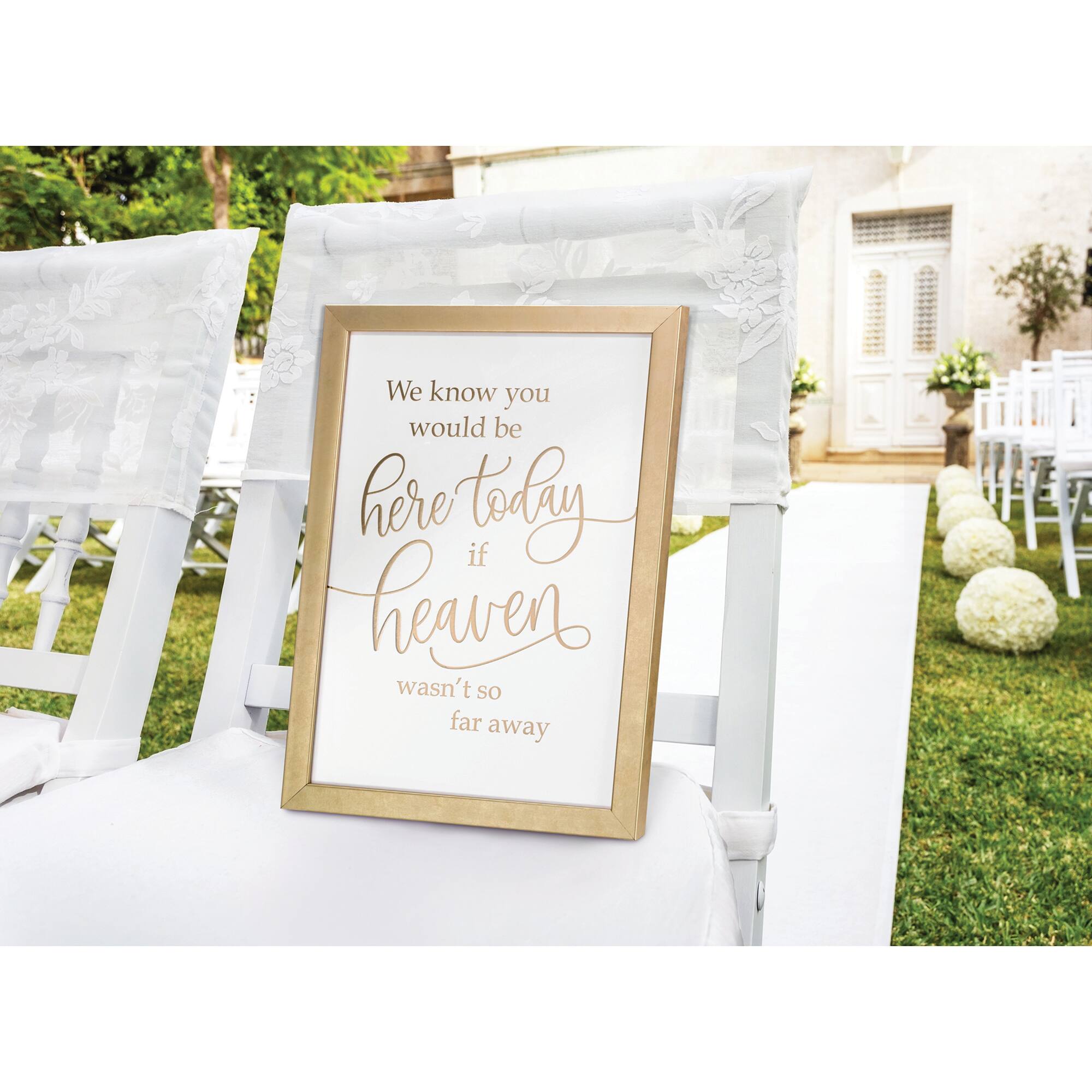 Here Today Canvas Wedding Sign 
