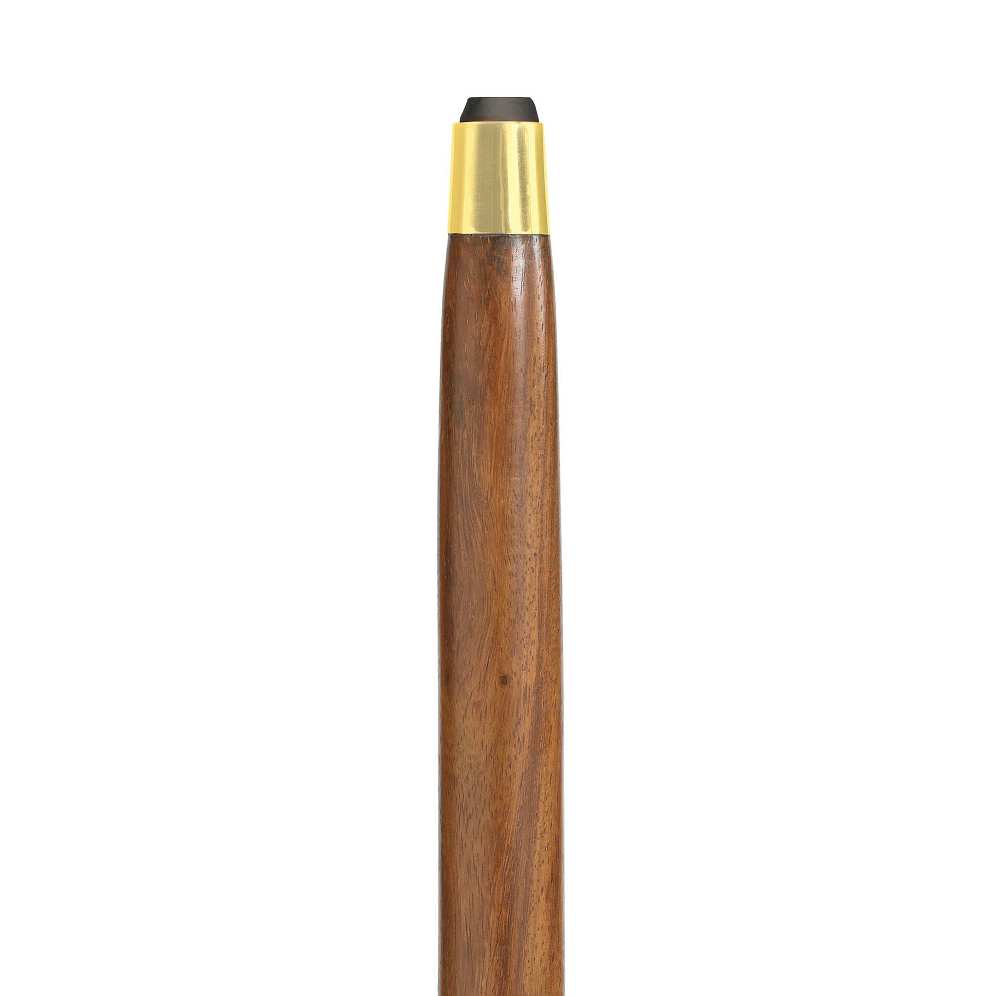 Empress Collection: Brass Capstick Solid Hardwood Walking Stick