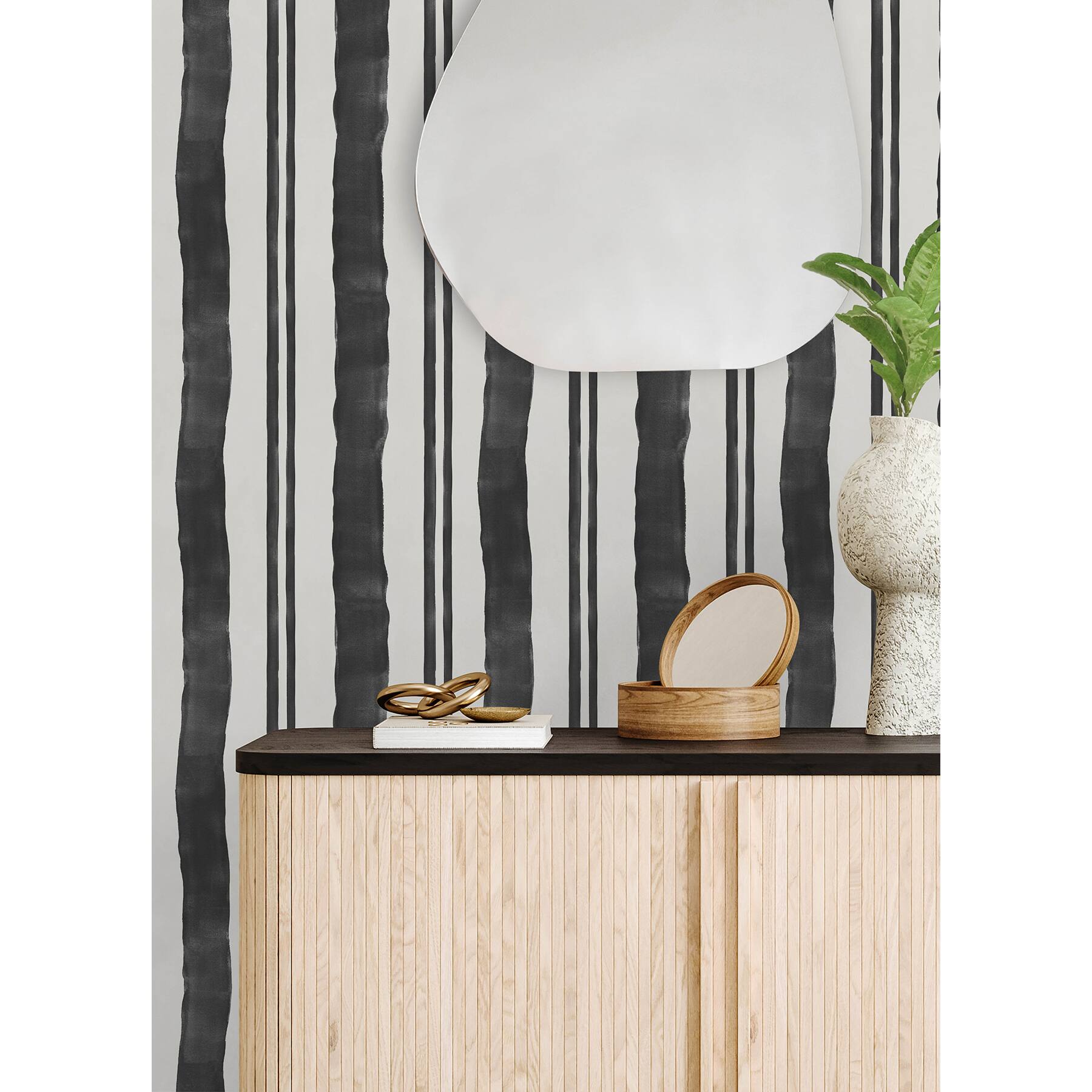 RoomMates Mr. Kate Winston Watercolor Stripe Peel & Stick Wallpaper