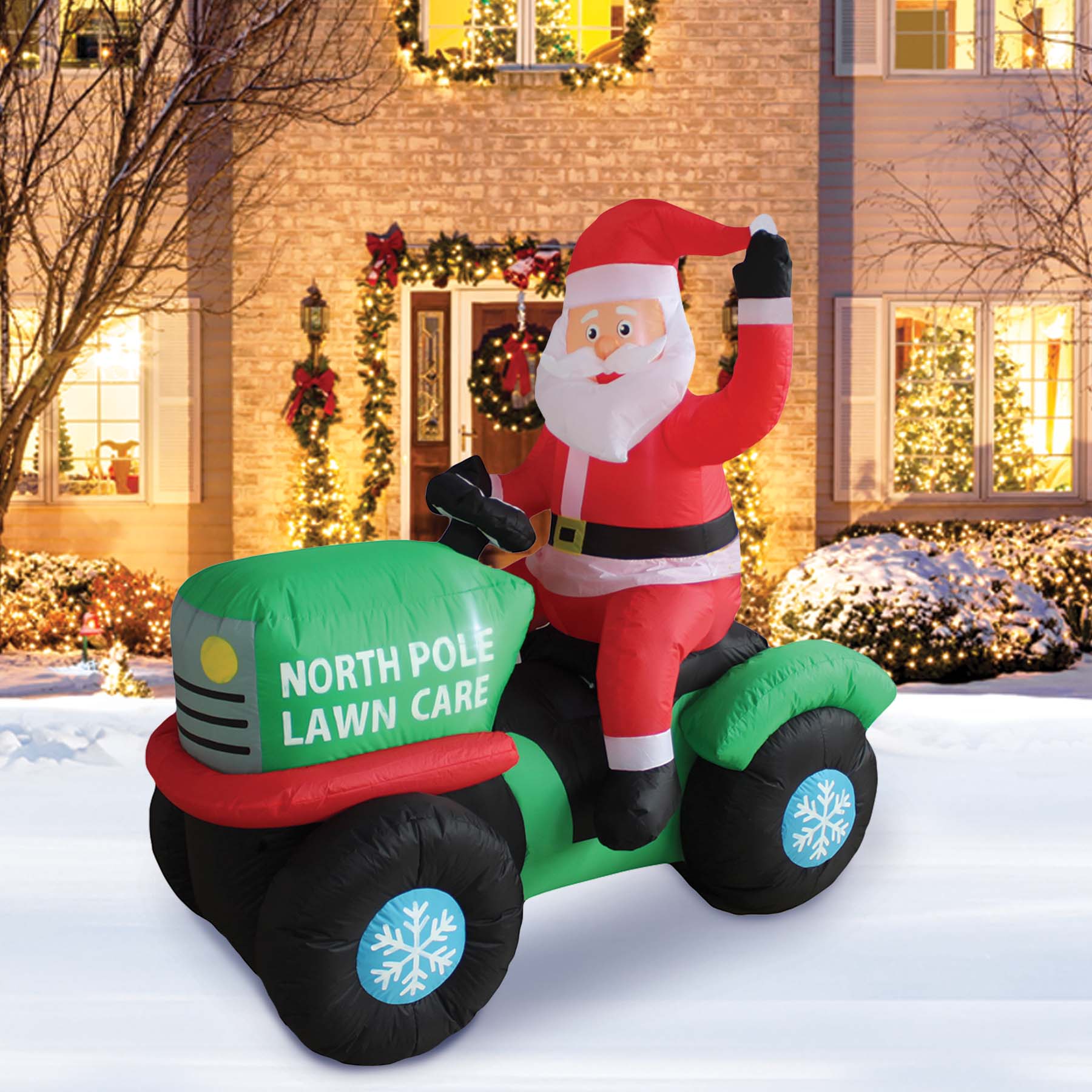 5ft. Inflatable North Pole Lawn Care Santa