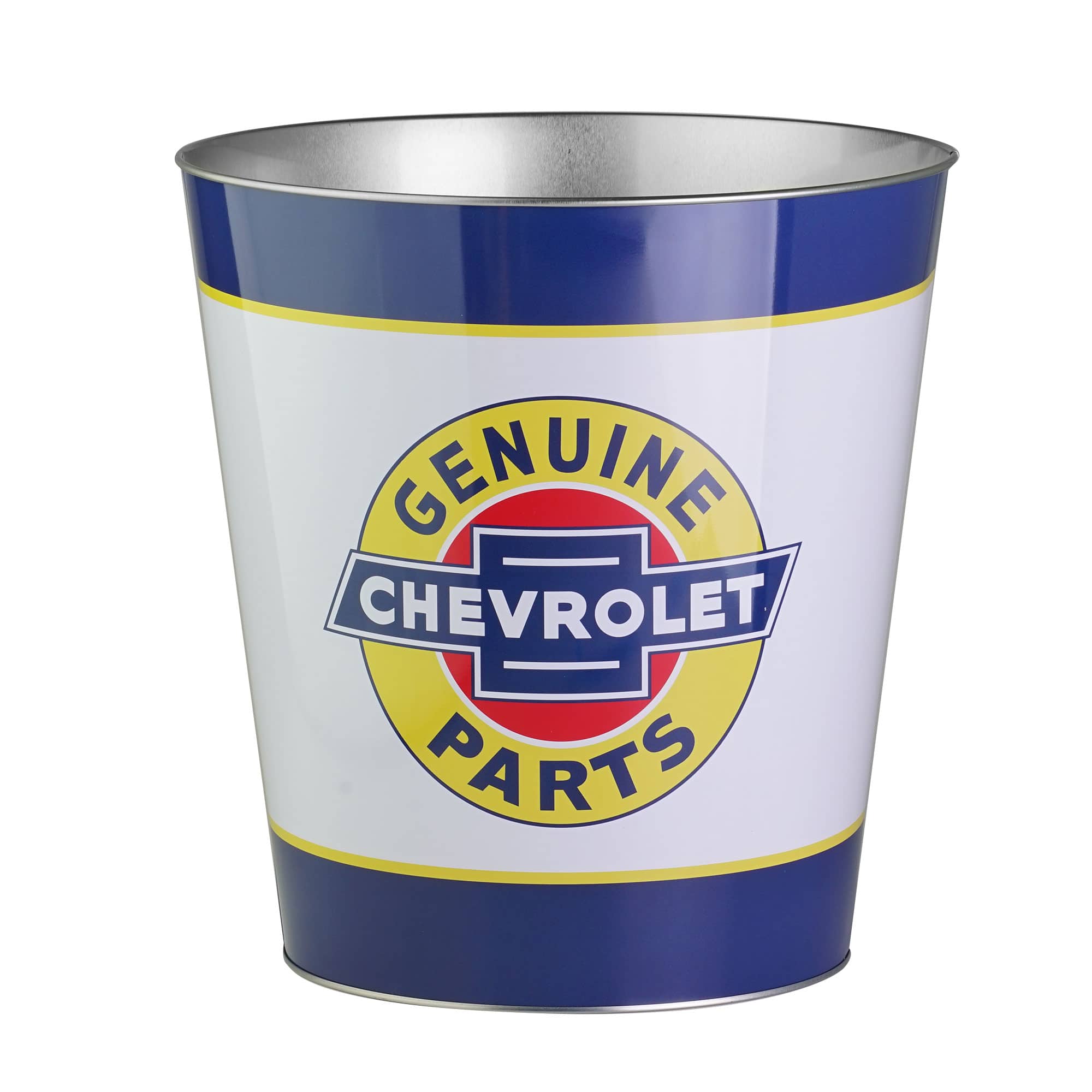 American Art D&#xE9;cor&#x2122; 11&#x22; Genuine Chevy Parts Decorative Metal Trash Can