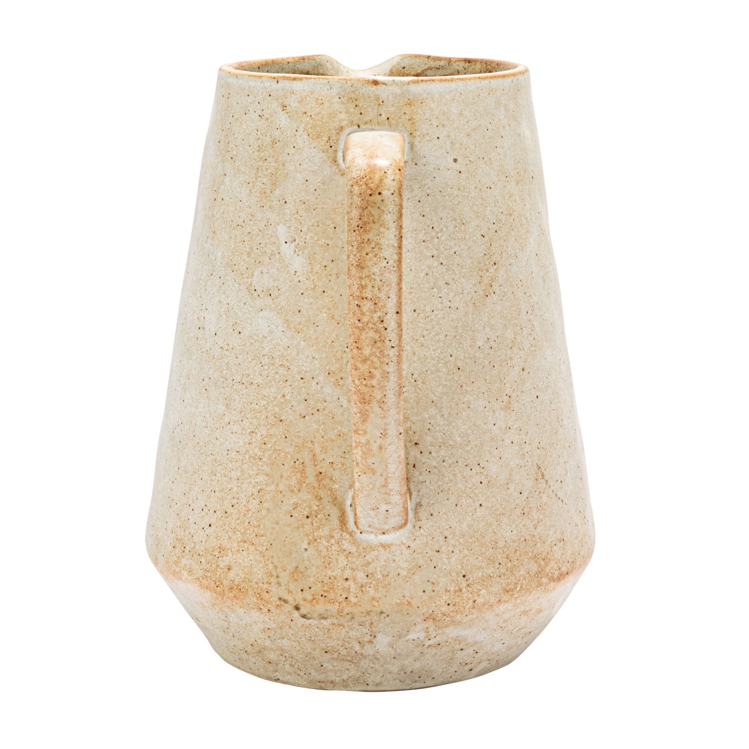 2.5qt. Cream Reactive Glaze Stoneware Pitcher