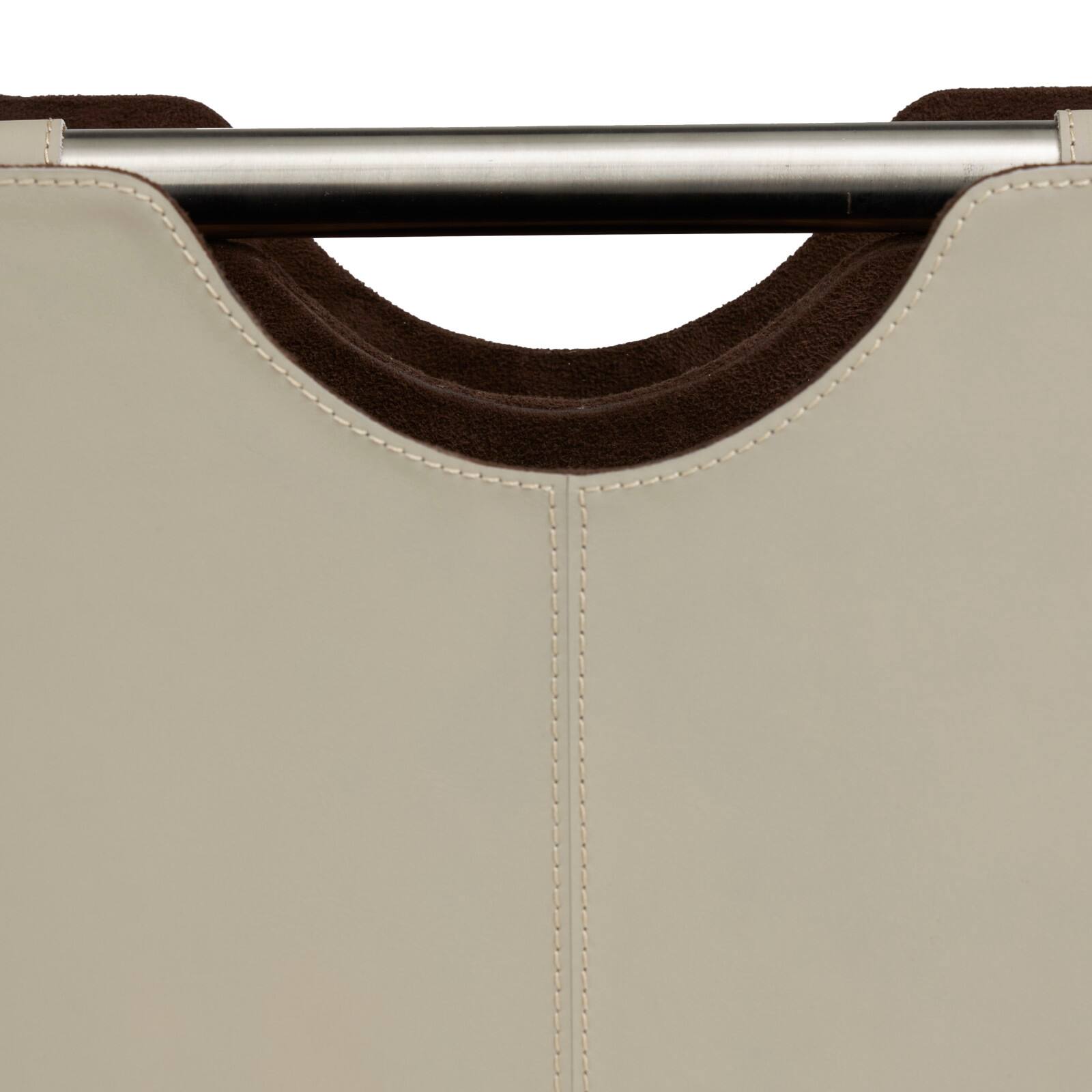 16&#x22; Light Gray Leather Magazine Holder