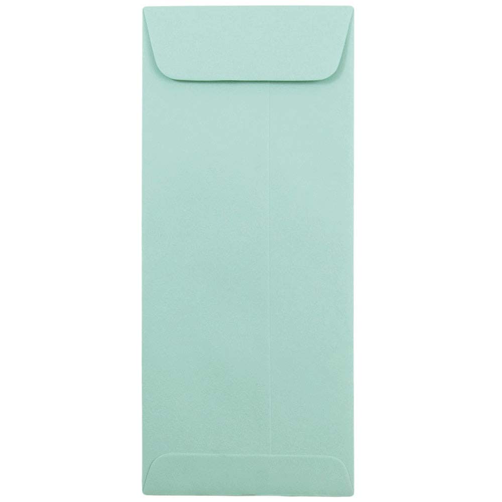 JAM Paper 4" x 10" Aqua Blue Policy Business Envelopes