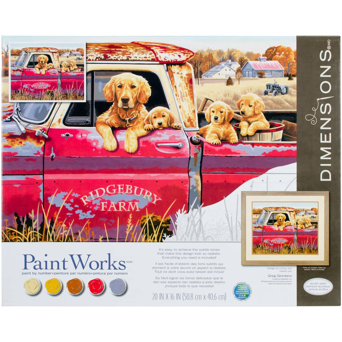 Dimensions® PaintWorks™ Paris Flower Shop Paint-by-Number Kit, Michaels