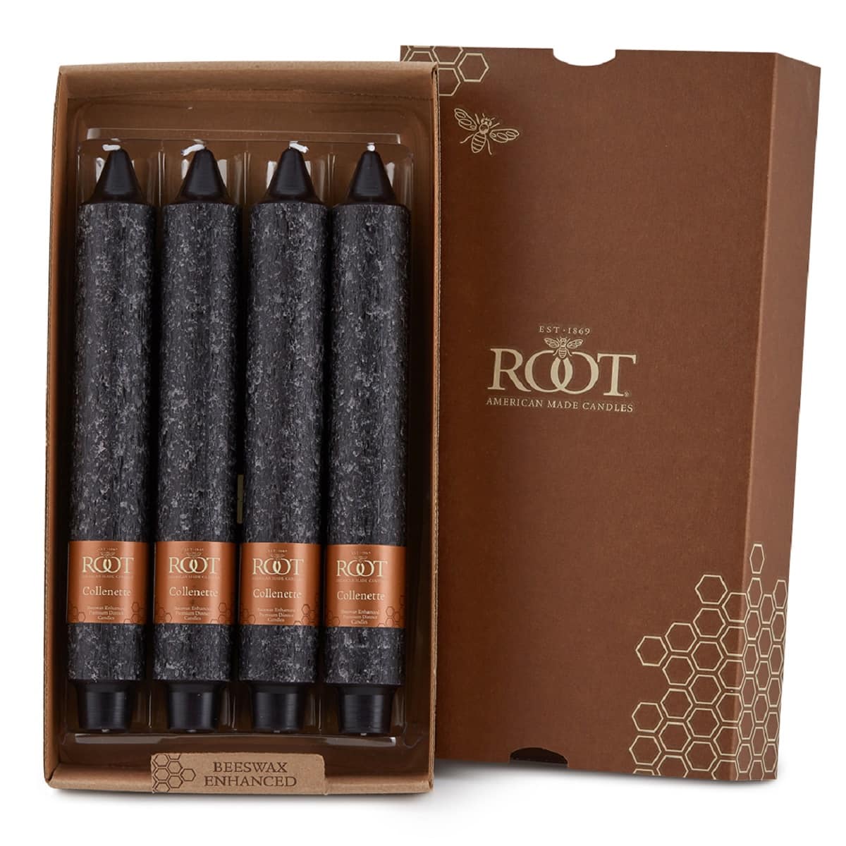 Root Candles 9" Unscented Timberline™ Collenette Taper Candles, 4ct.