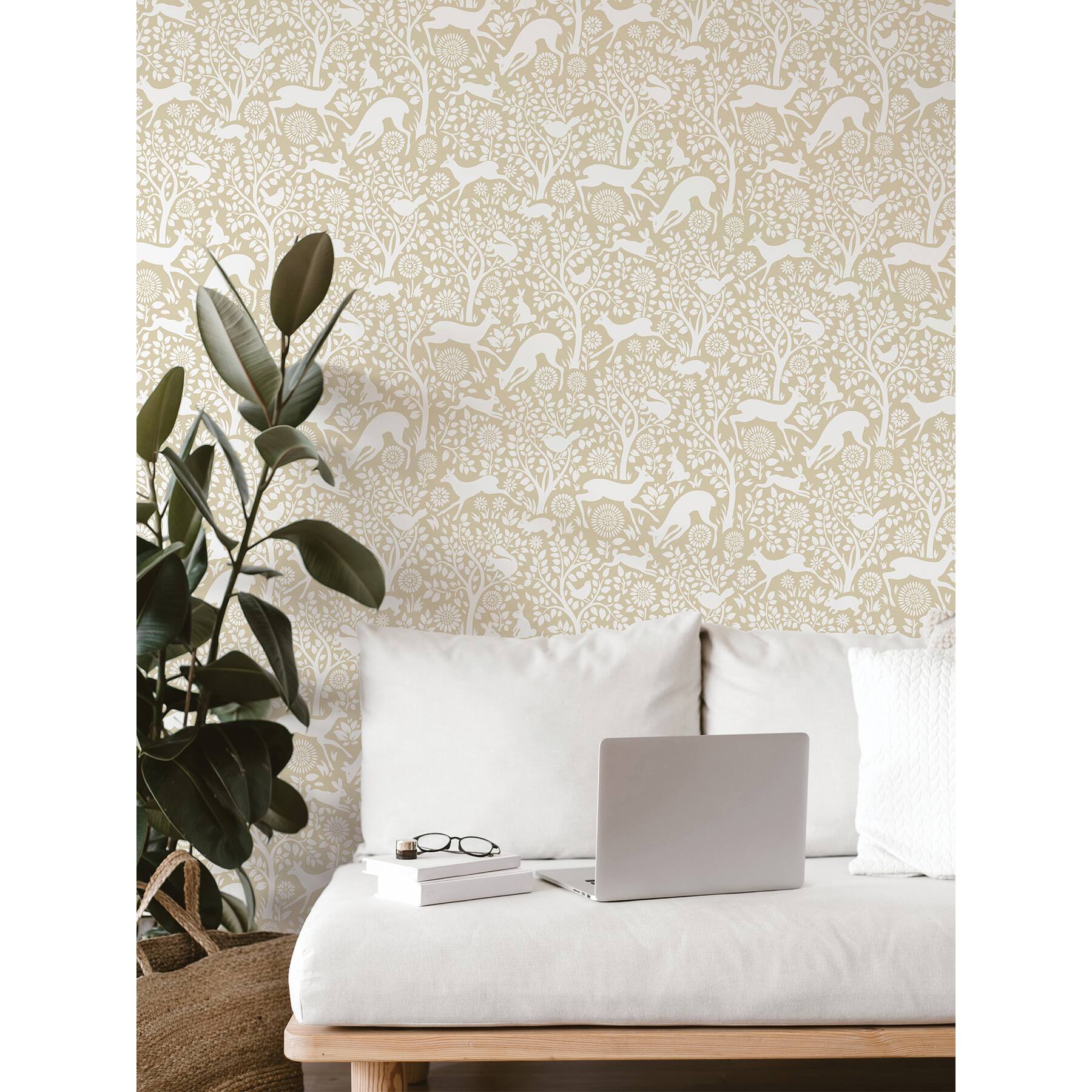 NuWallpaper Cream Merriment Peel & Stick Wallpaper
