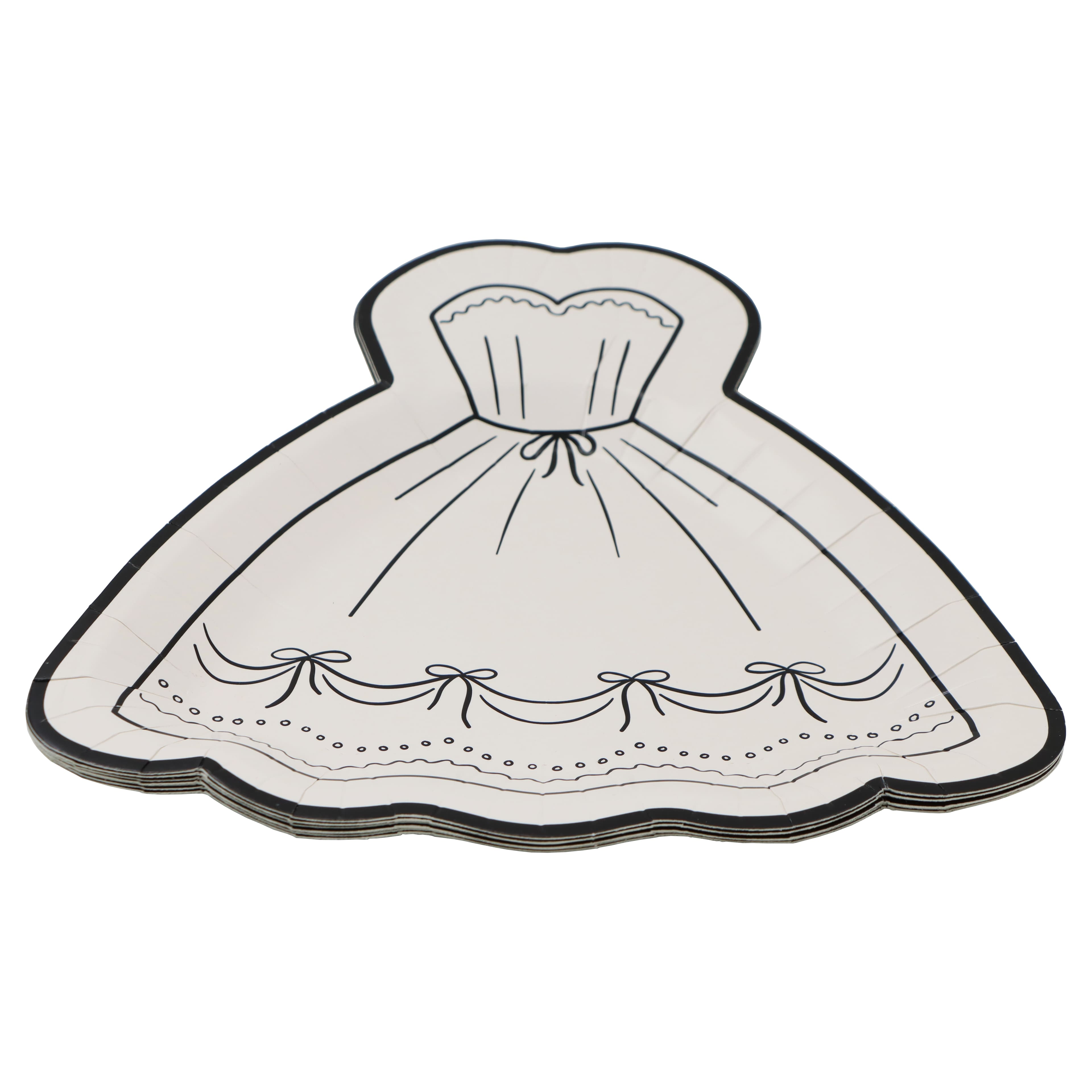 7&#x22; Dress Shaped Snack Plates, 8ct. by Celebrate It&#x2122;