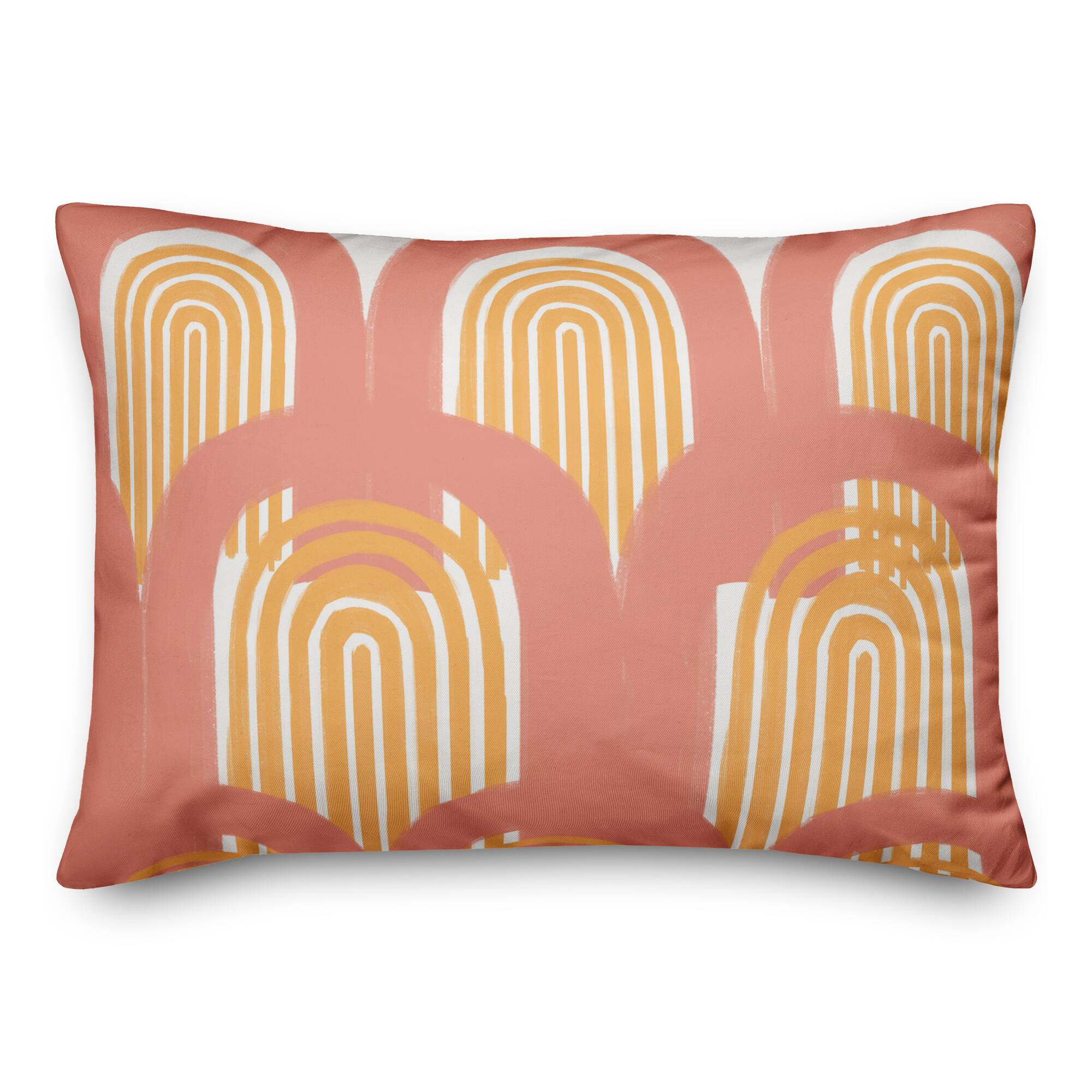 Bright Golden Arches Throw Pillow