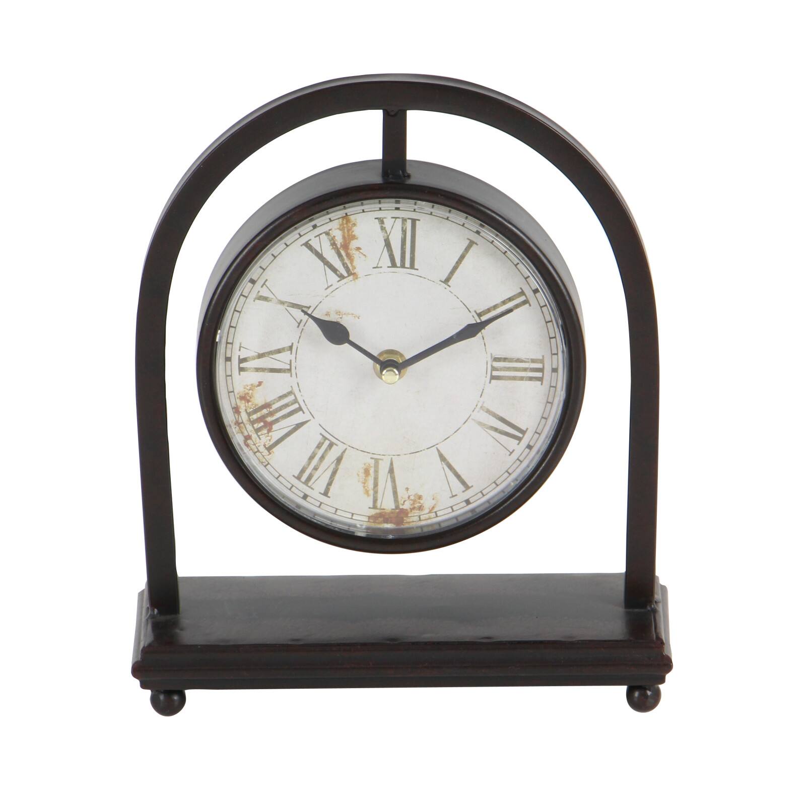 11&#x22; Black Metal Vintage Hanging Clock Set