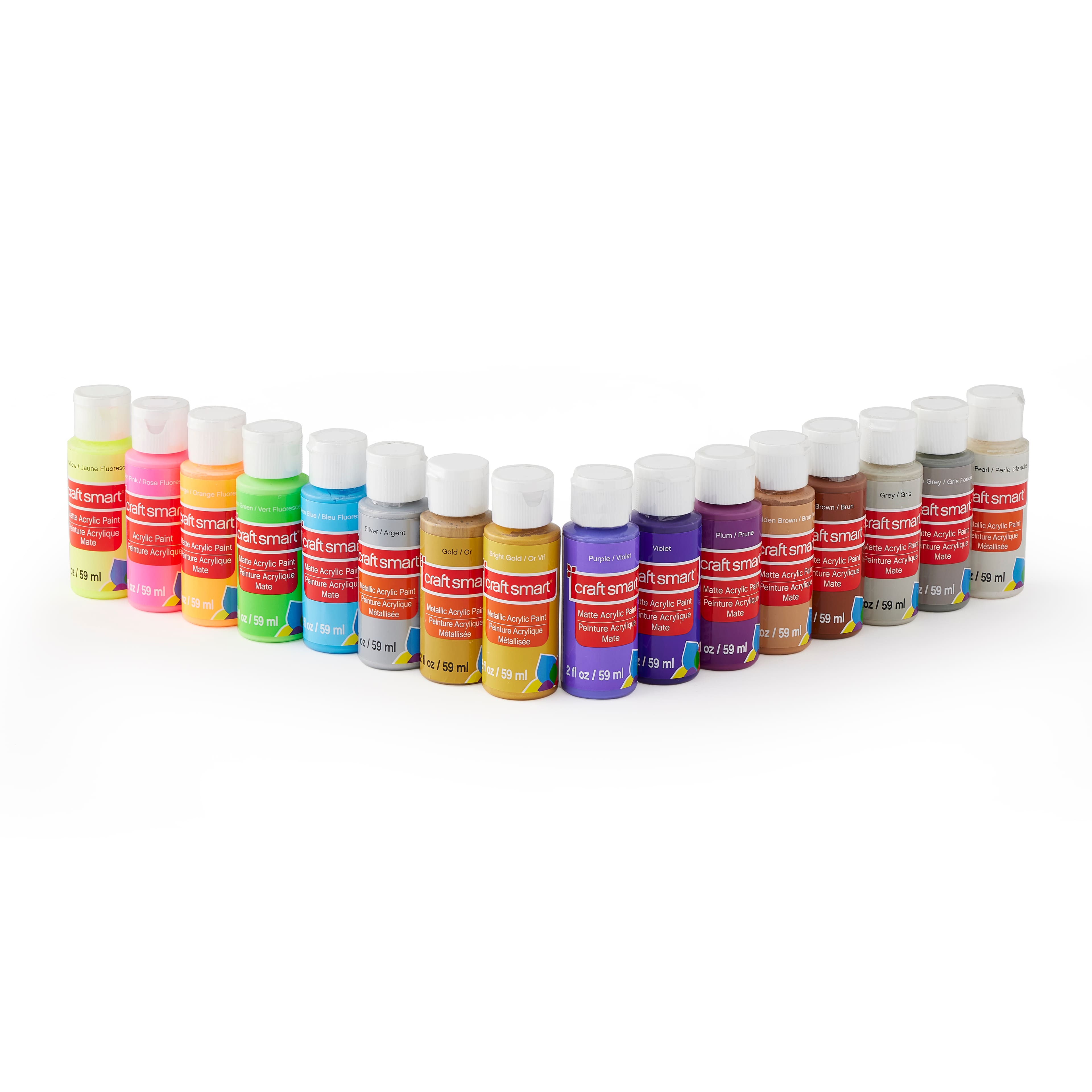 Craft Smart michaels bulk 12 packs: 16 ct. (192 total) matte acrylic paint  value pack by craft smart