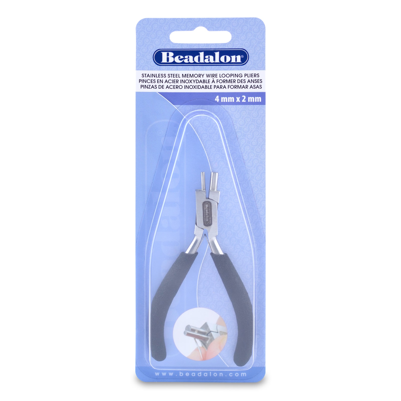 Beadalon Memory Wire Pliers 4mm and 2mm Loops Memory Wire