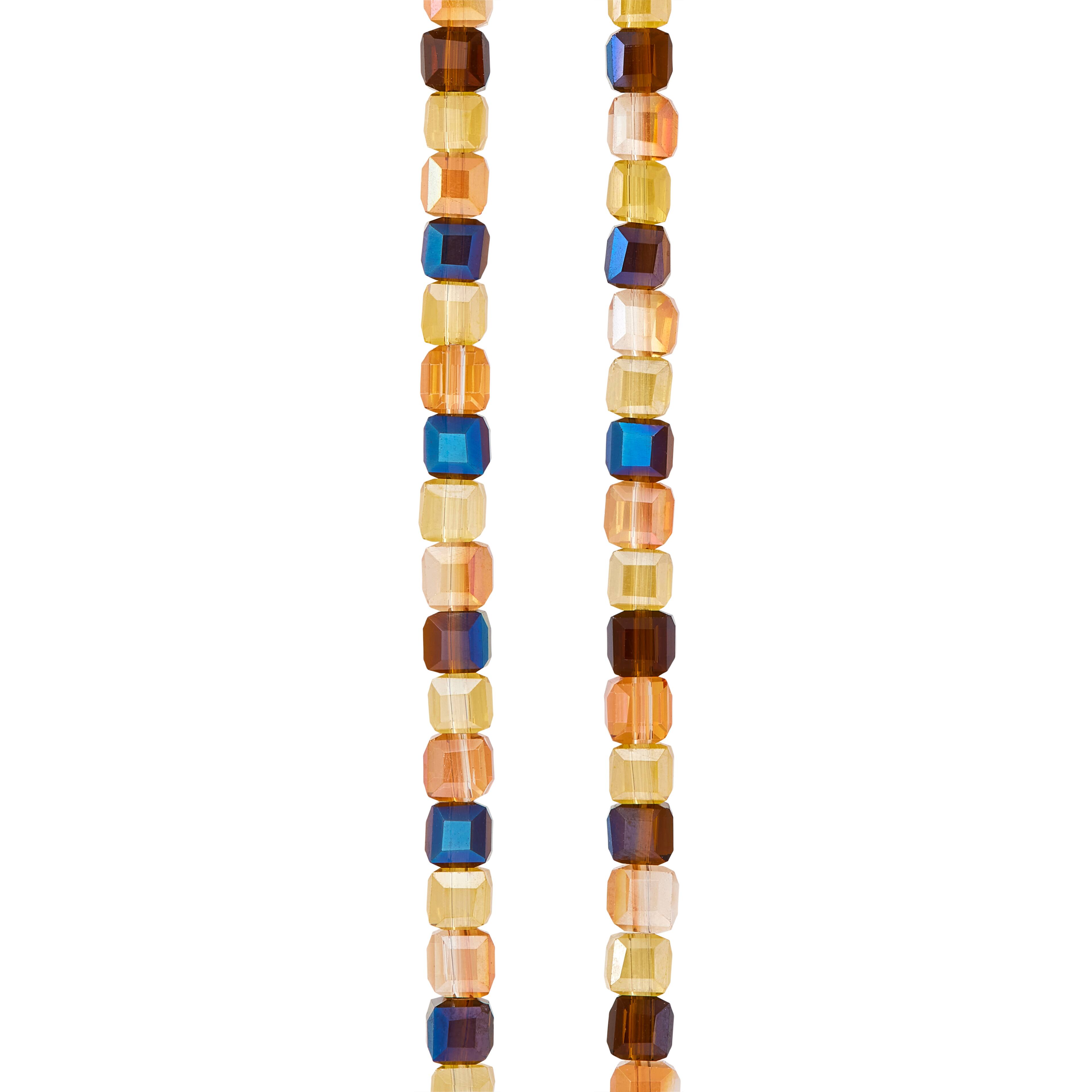 12 Pack: 4mm Glass Cube Mix by Bead Landing&#x2122;