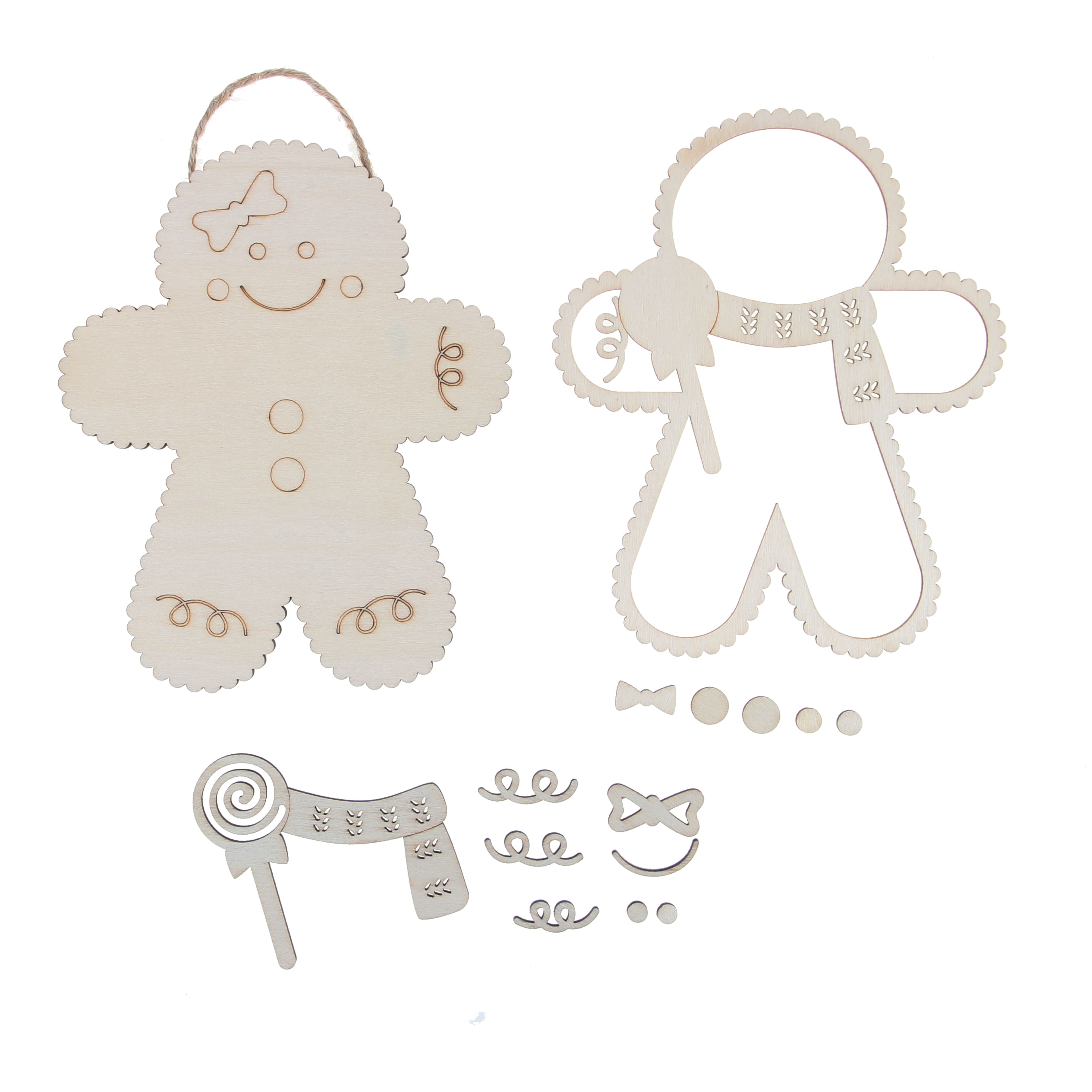 6&#x22; Gingerbread Plaque DIY Wood D&#xE9;cor Kit by Make Market&#xAE;