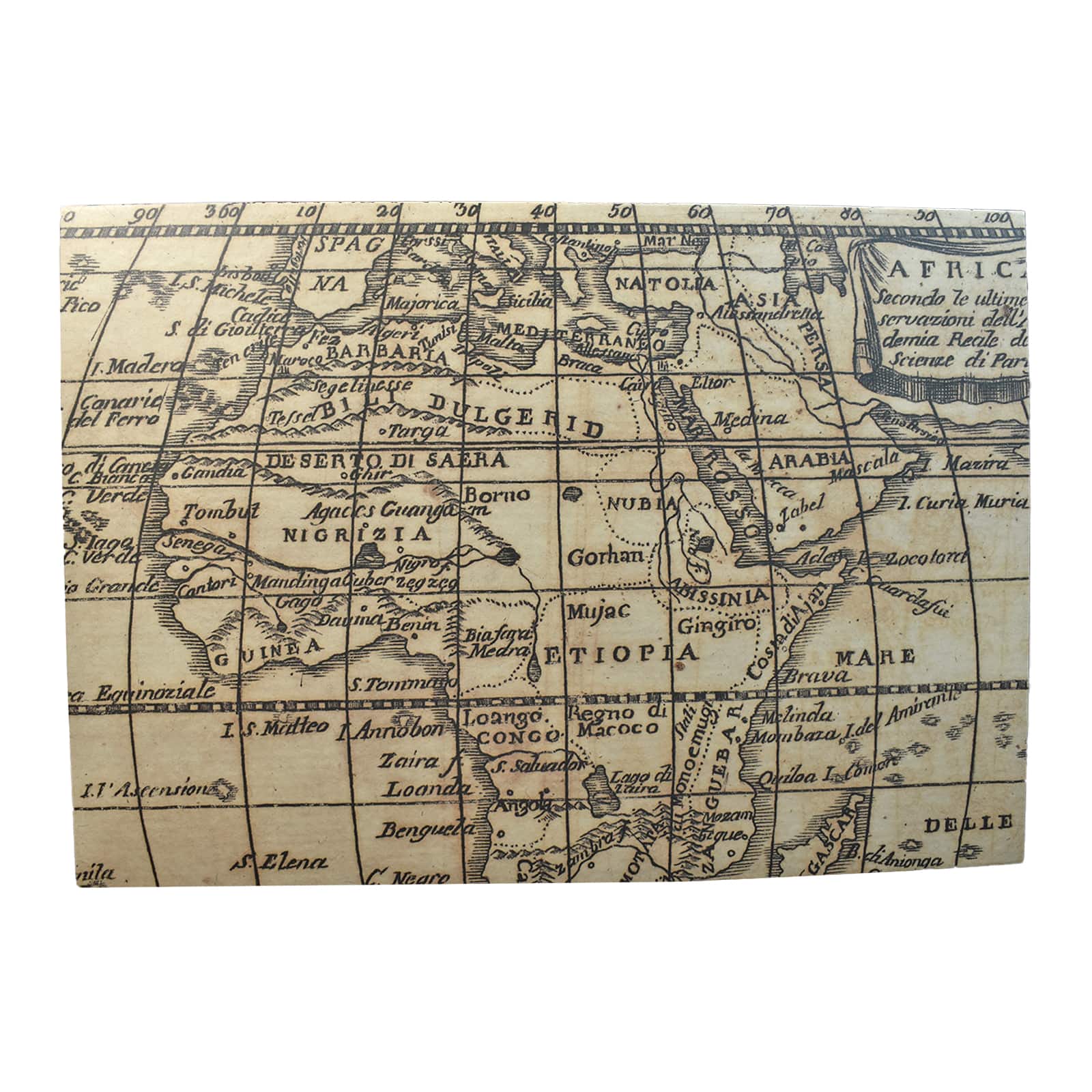 Map Flip Top Decorative Box by Ashland