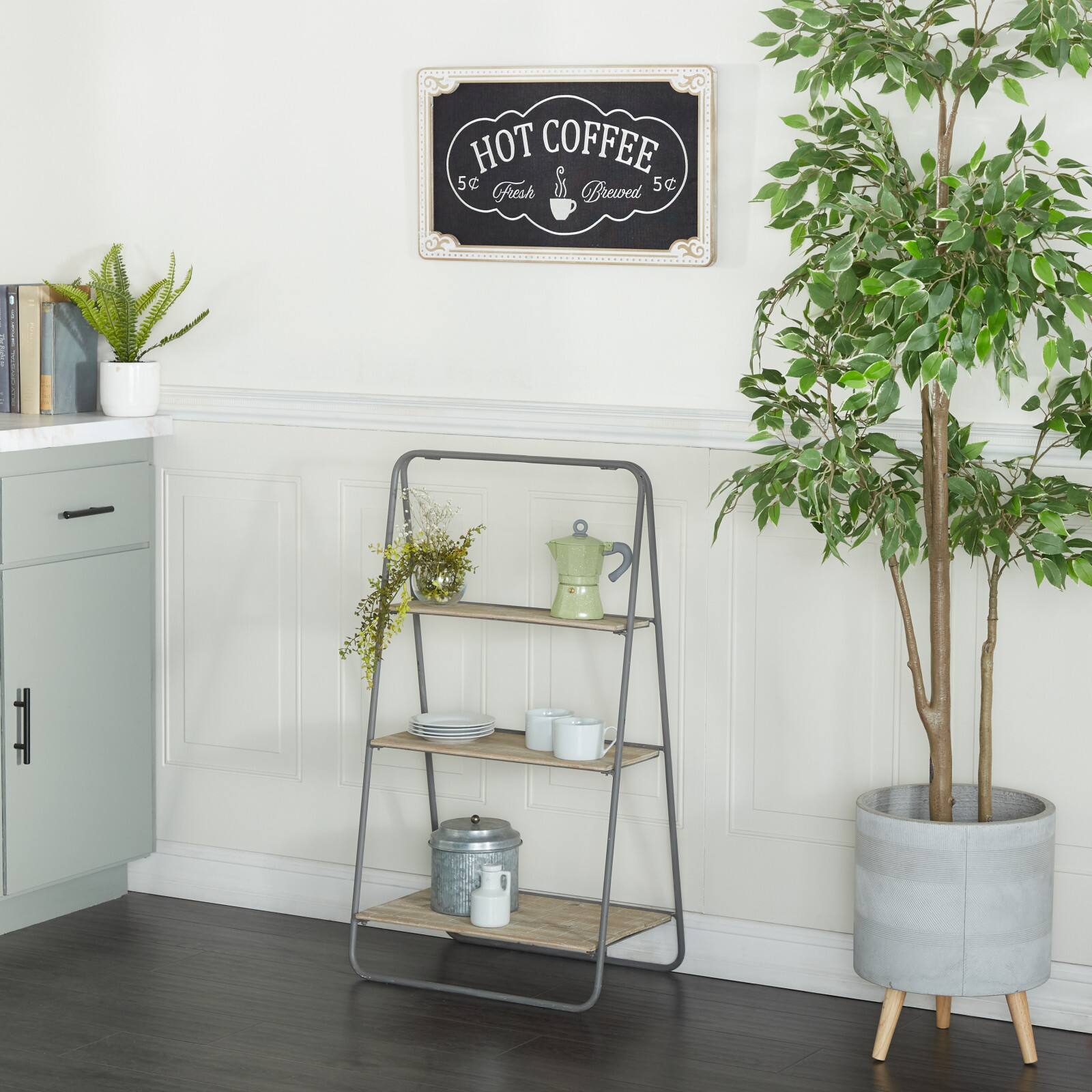36" Iron Farmhouse Shelving Unit