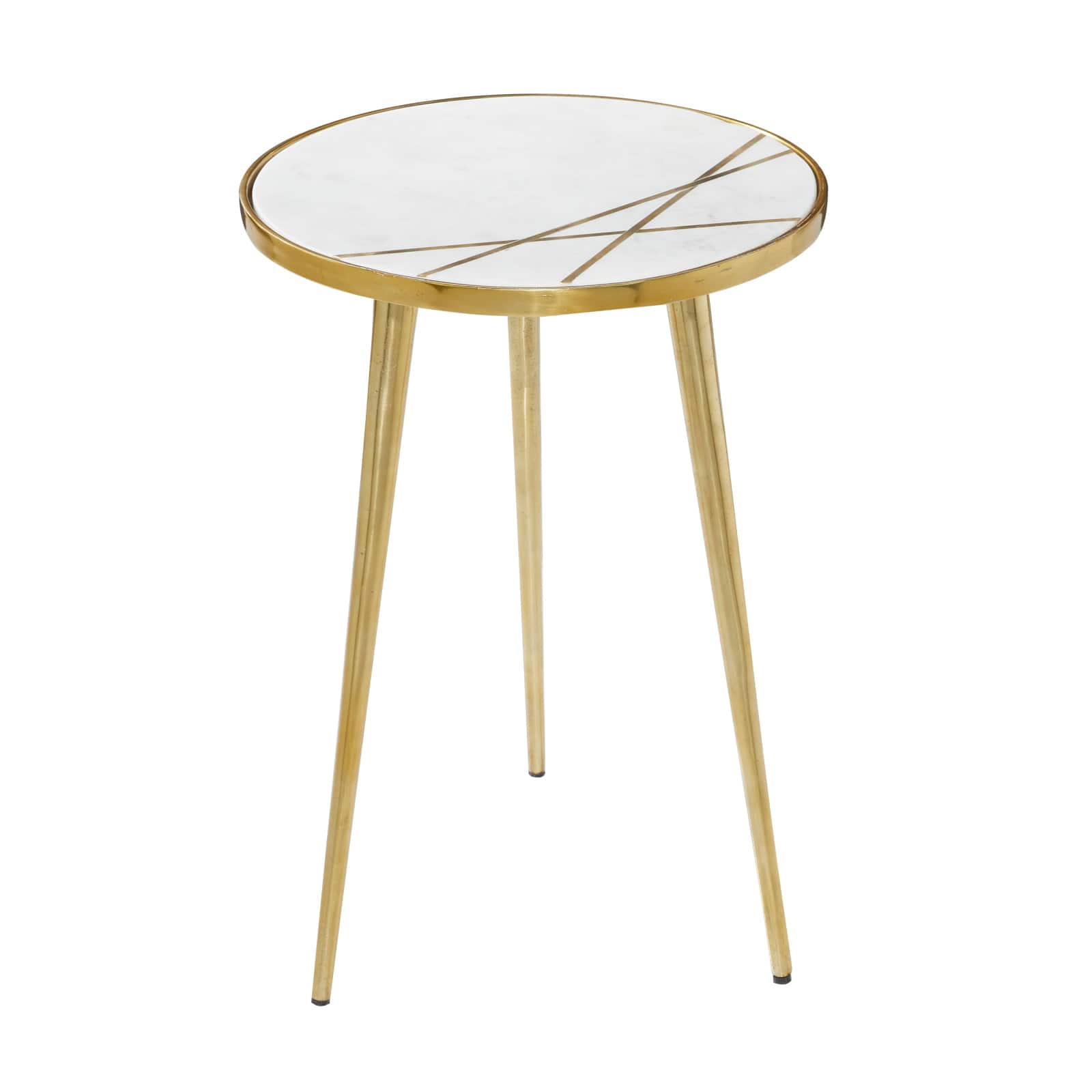 20" Gold Aluminum Modern Coffee Table