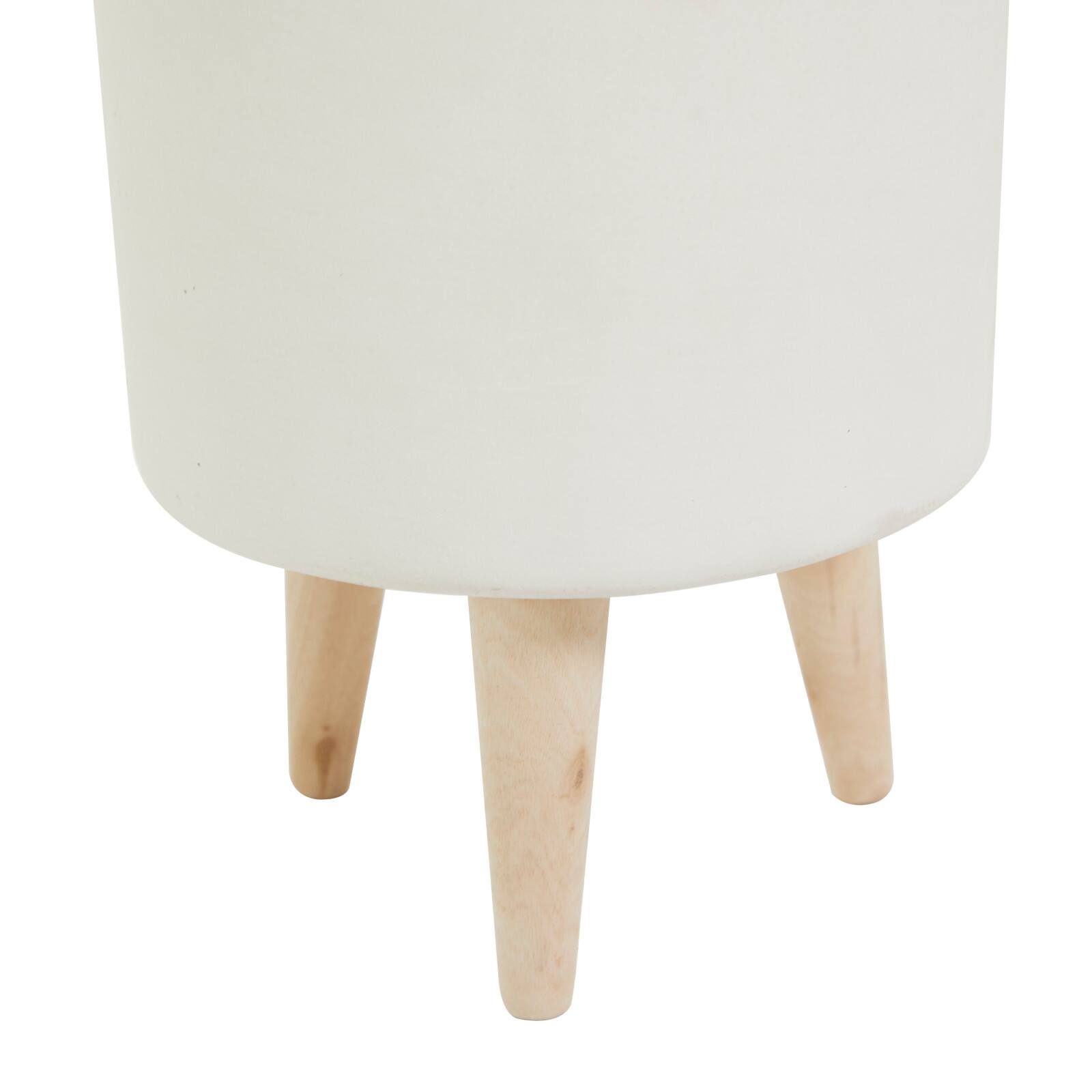 2.5ft. Potted White Plastic Modern Artificial Foliage