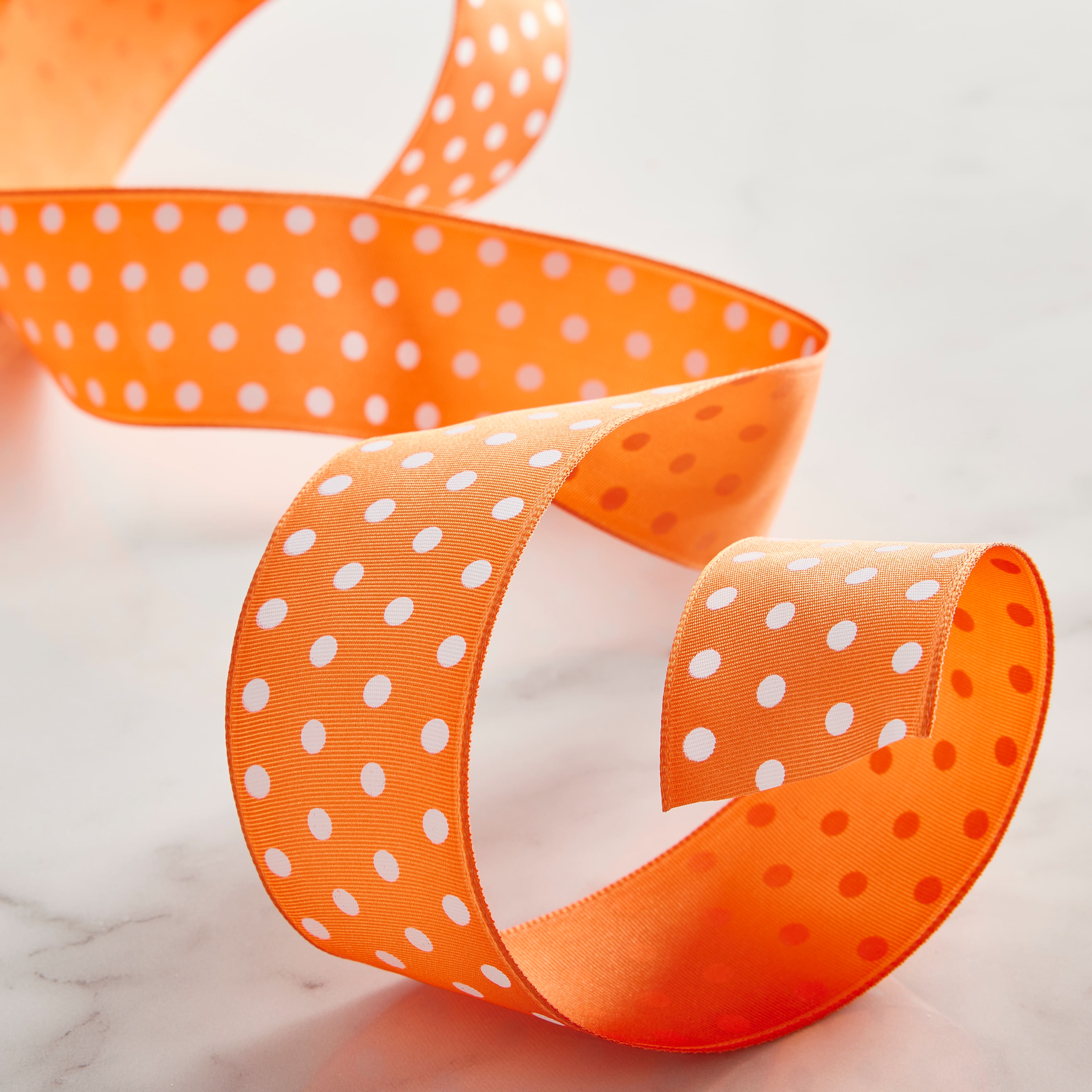 12 Pack: 1.5&#x22; x 3yd. Sheer Wired Polka Dot Ribbon by Celebrate It&#xAE;