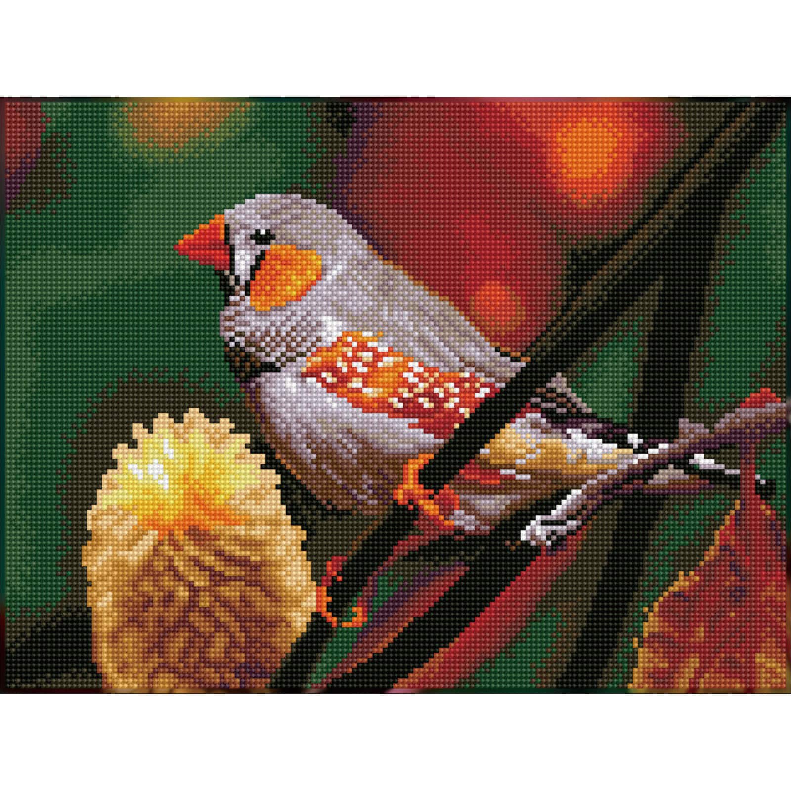 Diamond Dotz® Intermediate Gouldian Finch Pre-Framed Diamond Painting Kit