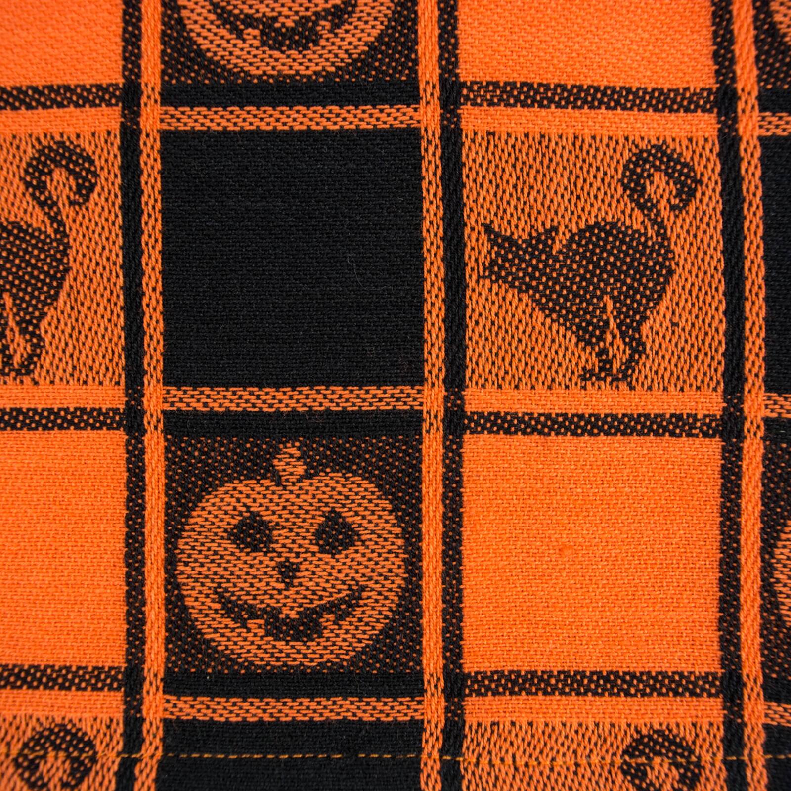 DII&#xAE; 84&#x22; Halloween Woven Check Tablecloth