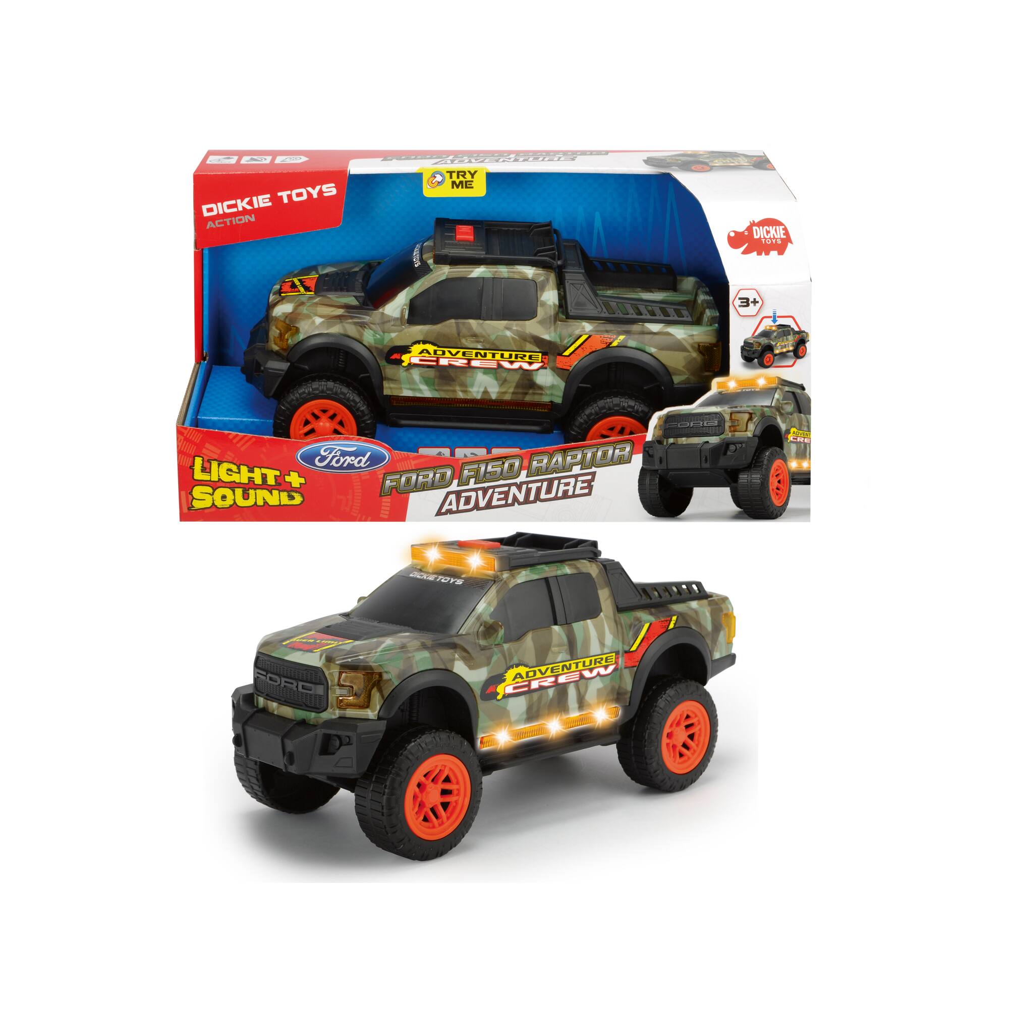 Dickie Toys Light & Sound Adventure Ford F-150® Raptor® Toy Truck