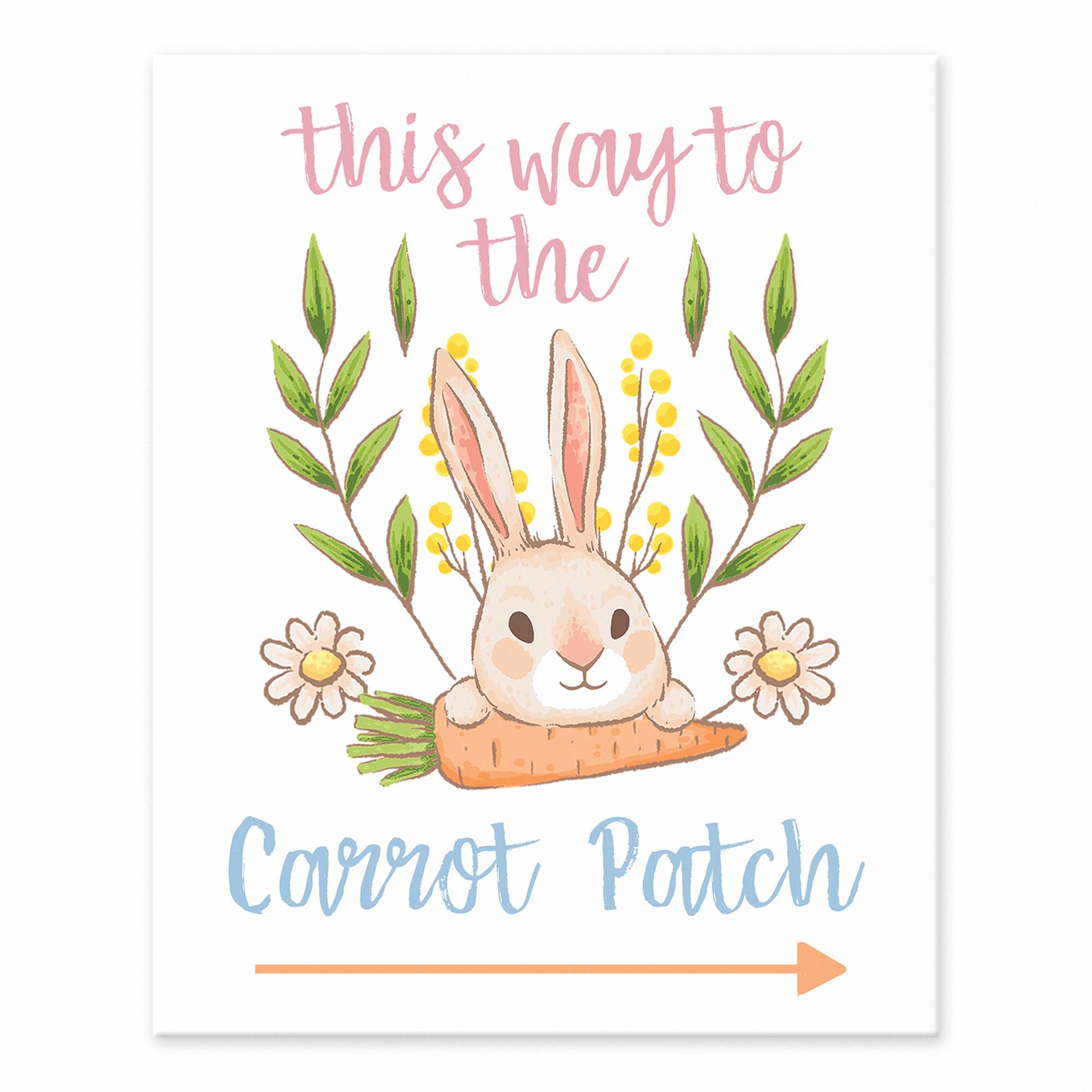 This Way To Carrot Patch 8" x 10" Tabletop Canvas