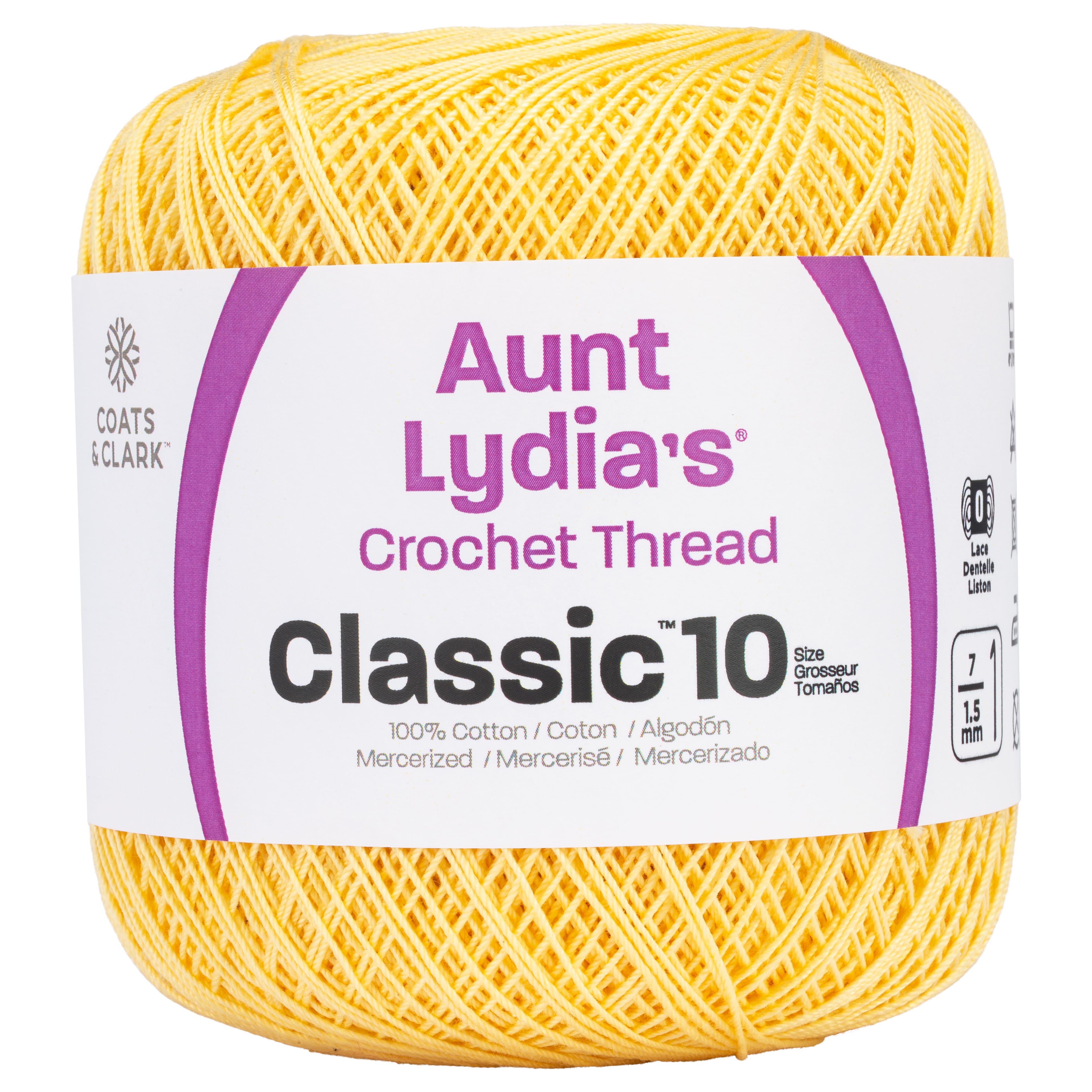 Aunt Lydia's Classic Crochet Thread Size 10-Bright Coral 