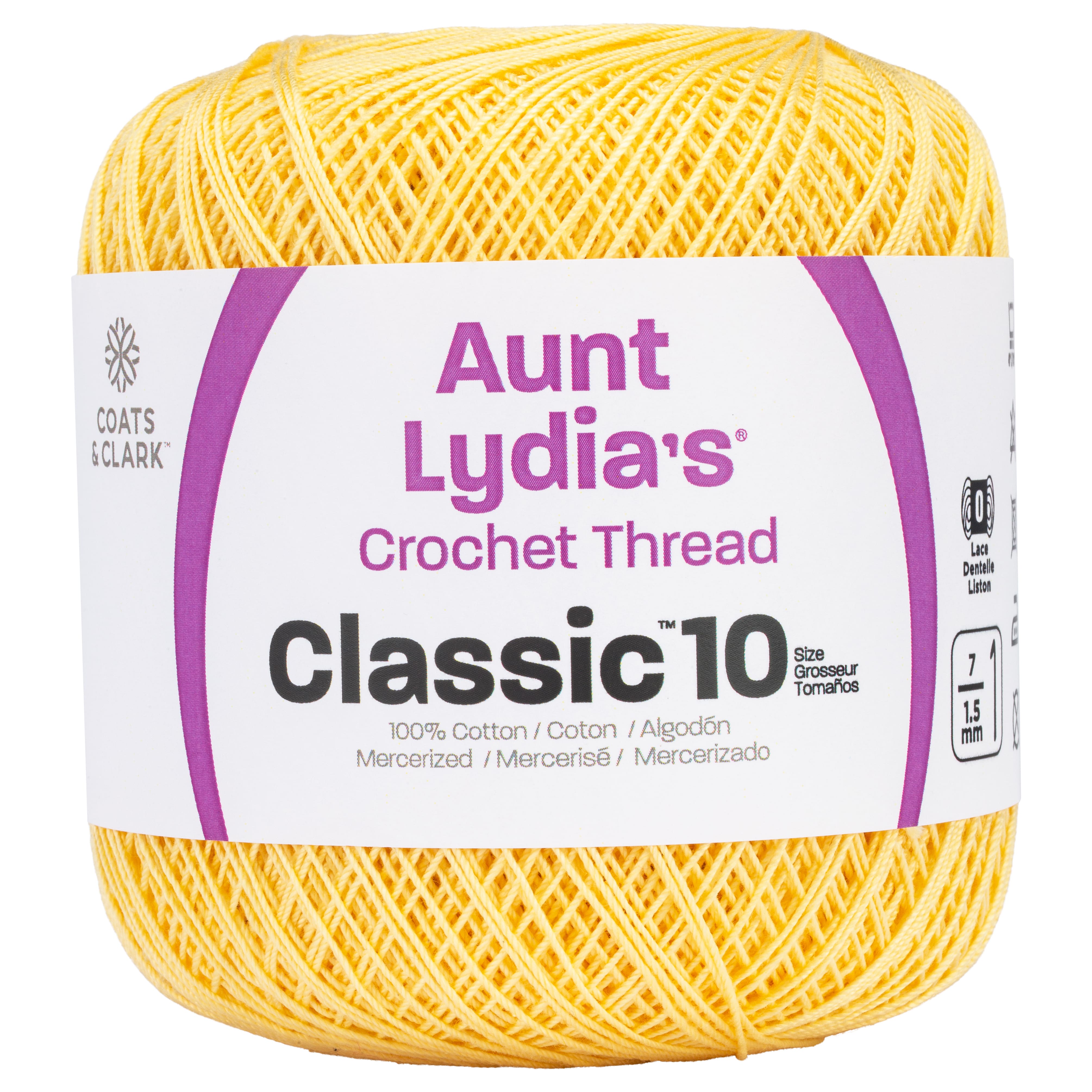 1 Ball Aunt Lydia's 10 Crochet Thread Natural 400 