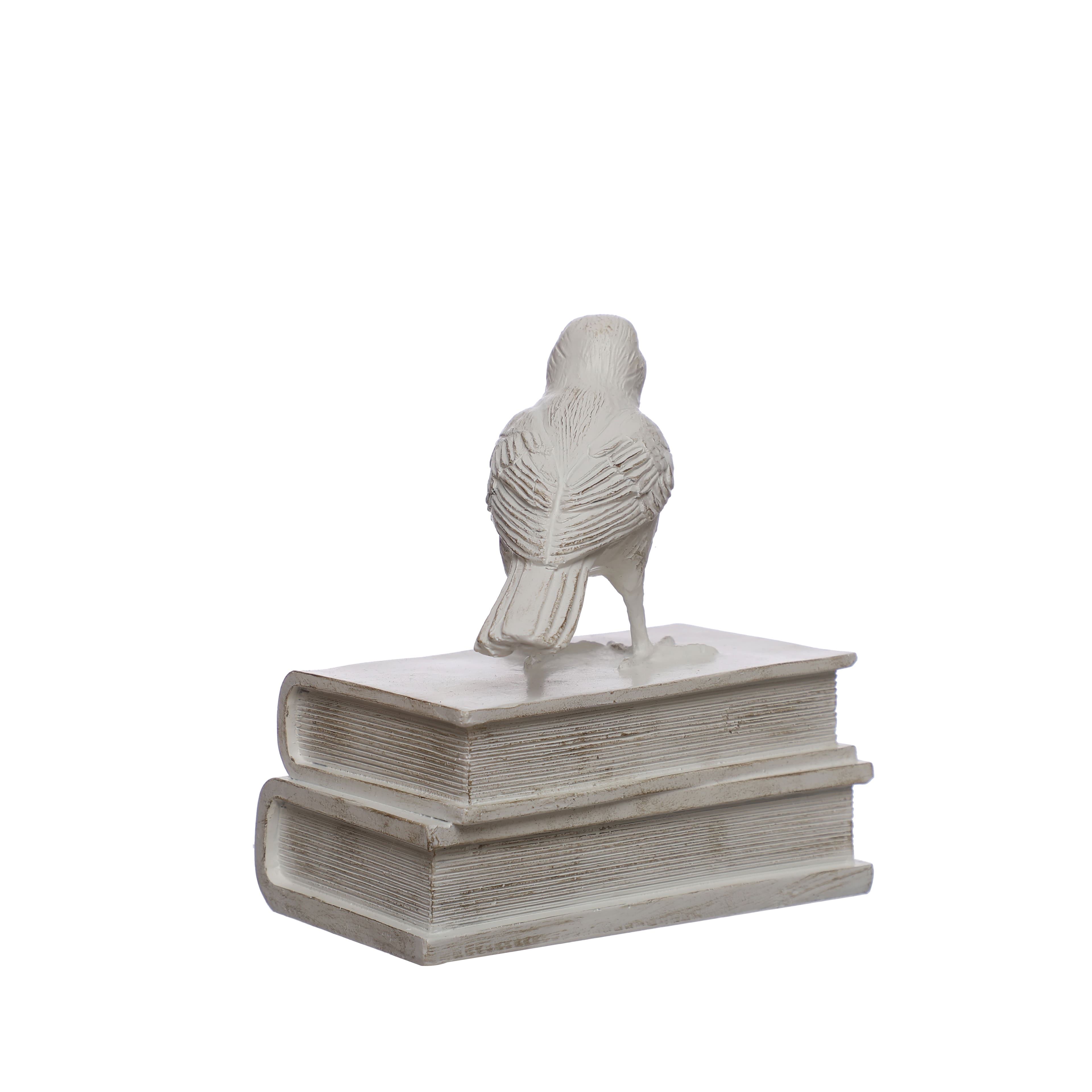 6&#x22; White Bird on Books Tabletop D&#xE9;cor by Ashland&#xAE;