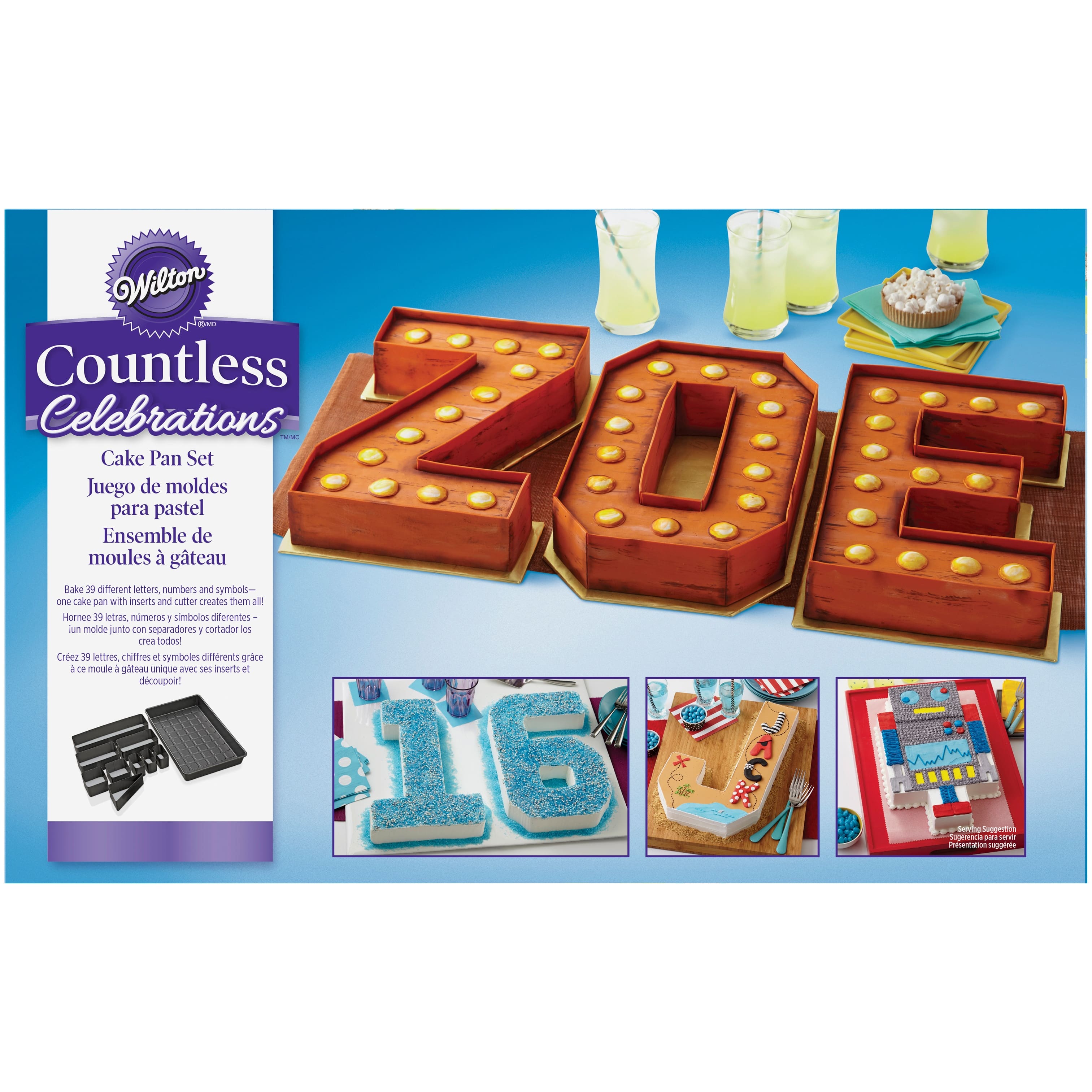 Wilton® Countless Celebrations™ Letters & Numbers Cake Pan Set
