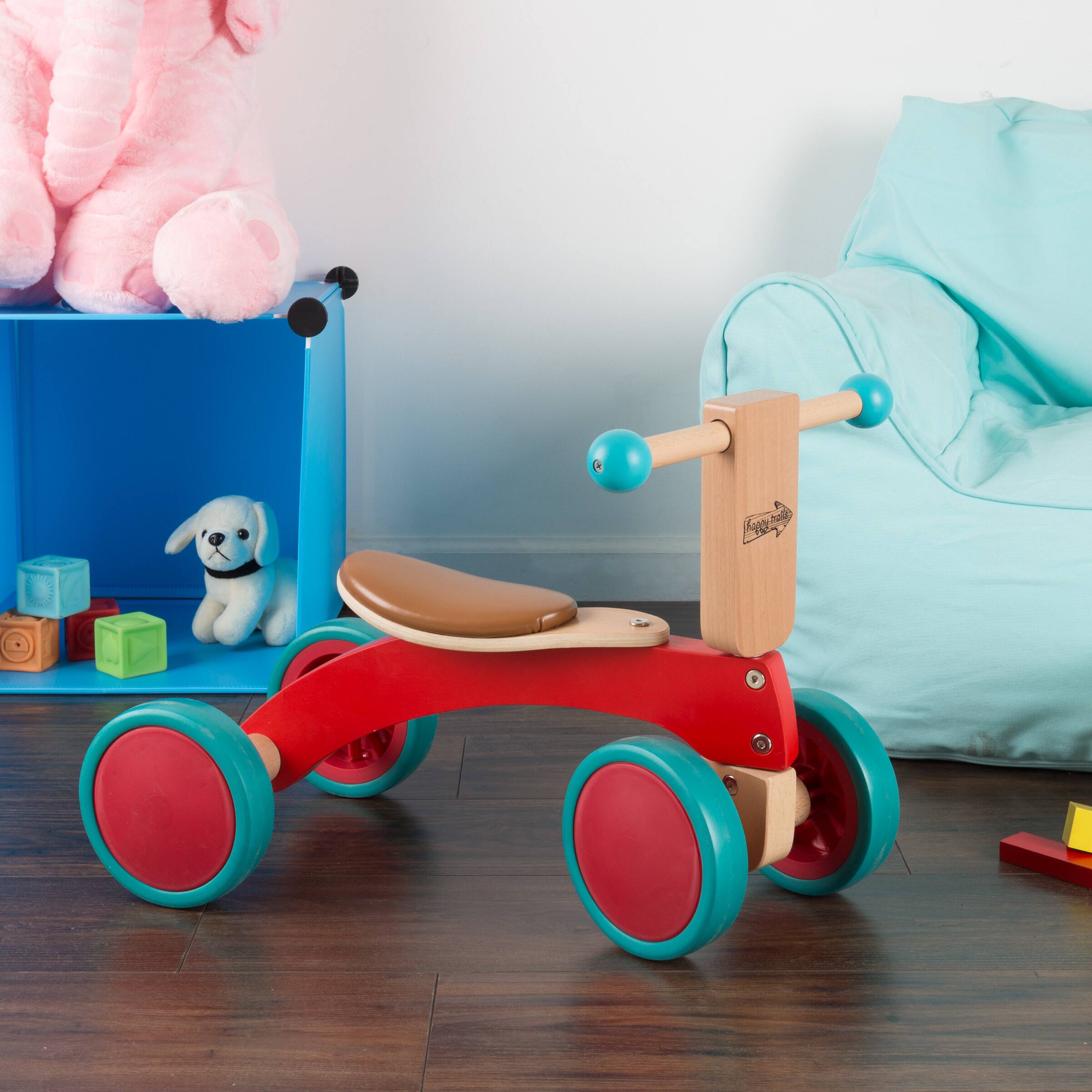 Toy Time Happy Trails Walk & Ride Wooden Balance Bike