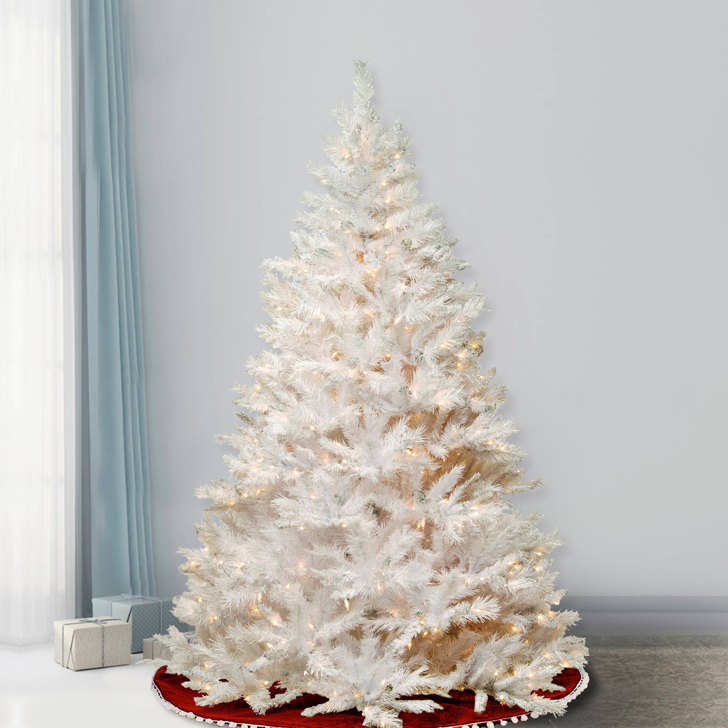 7.5 ft. Pre-Lit Winchester White Pine Full Artificial Christmas Tree, Clear Lights