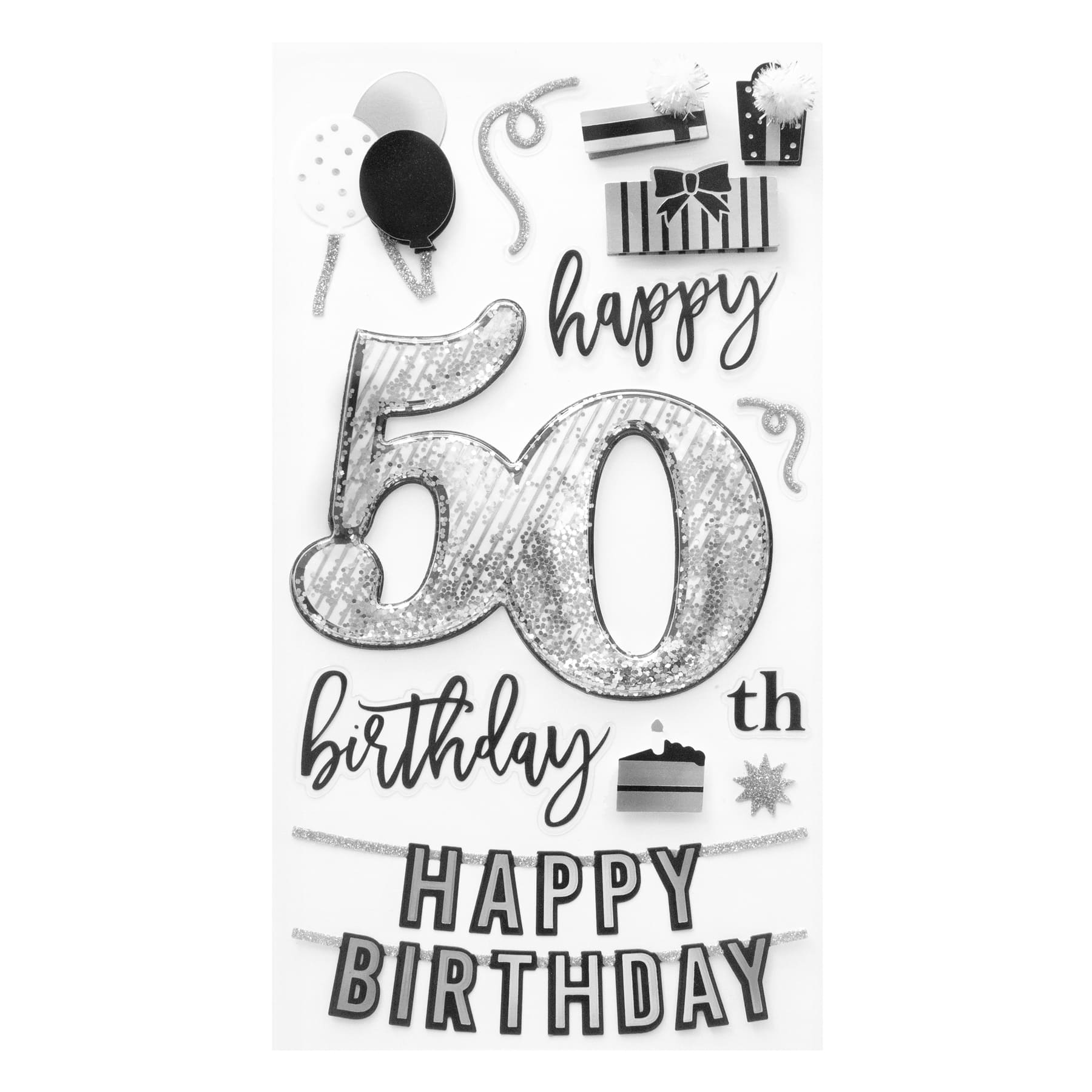 50th Birthday Dimensional Stickers by Recollections™