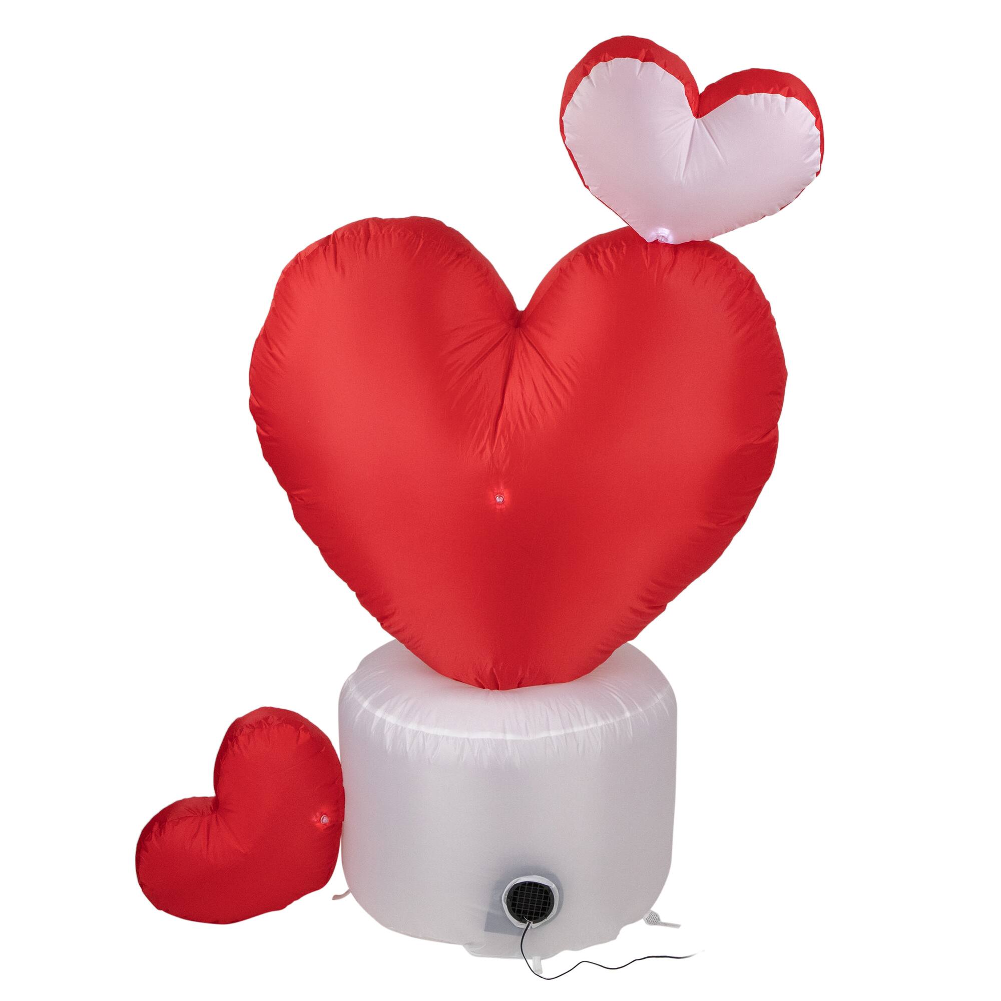 5ft. Inflatable Lighted Valentine's Day Rotating Heart Outdoor Decoration