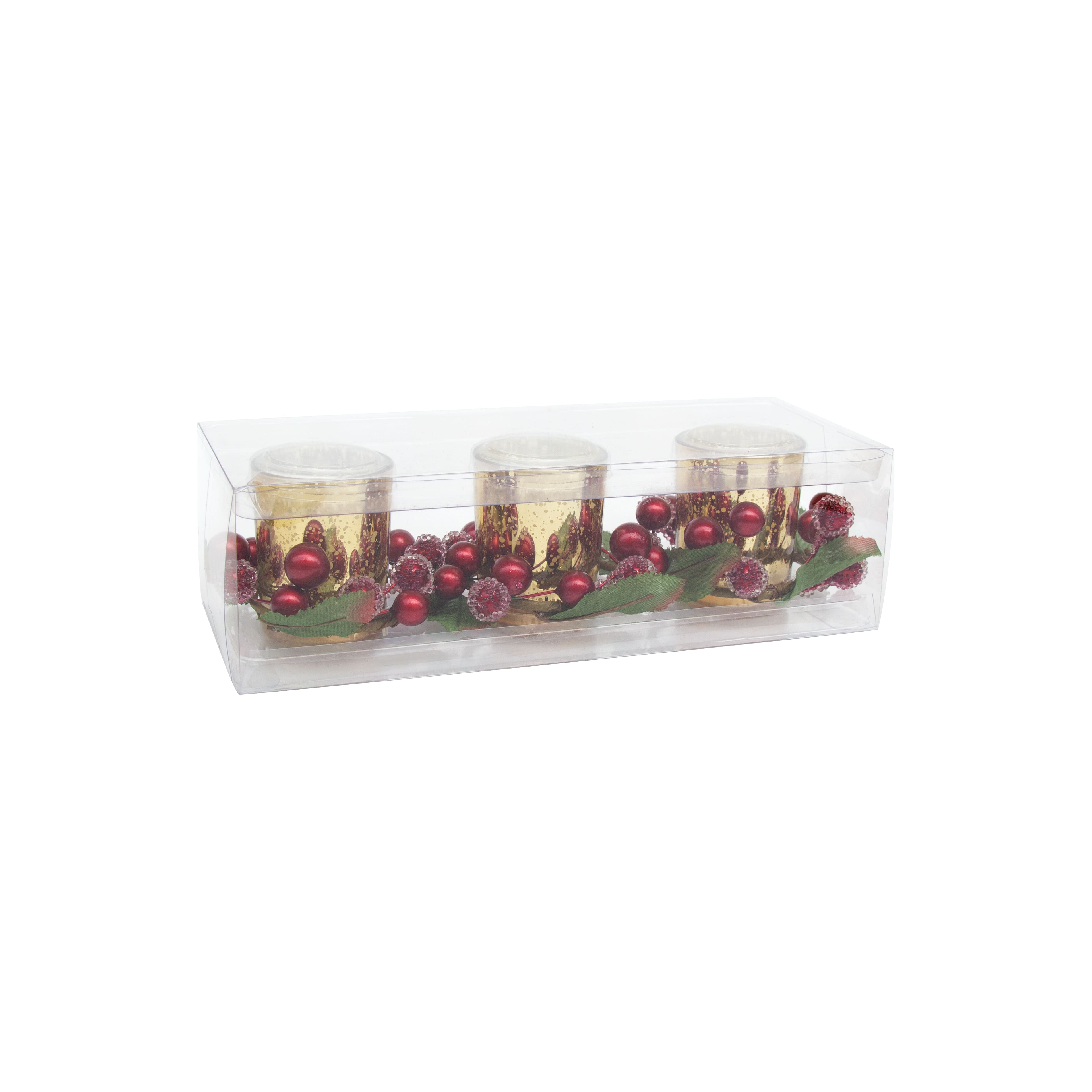 5oz. Scented Votive Candles with Decorative Berry Candle Rings, 3ct. by Ashland&#xAE;