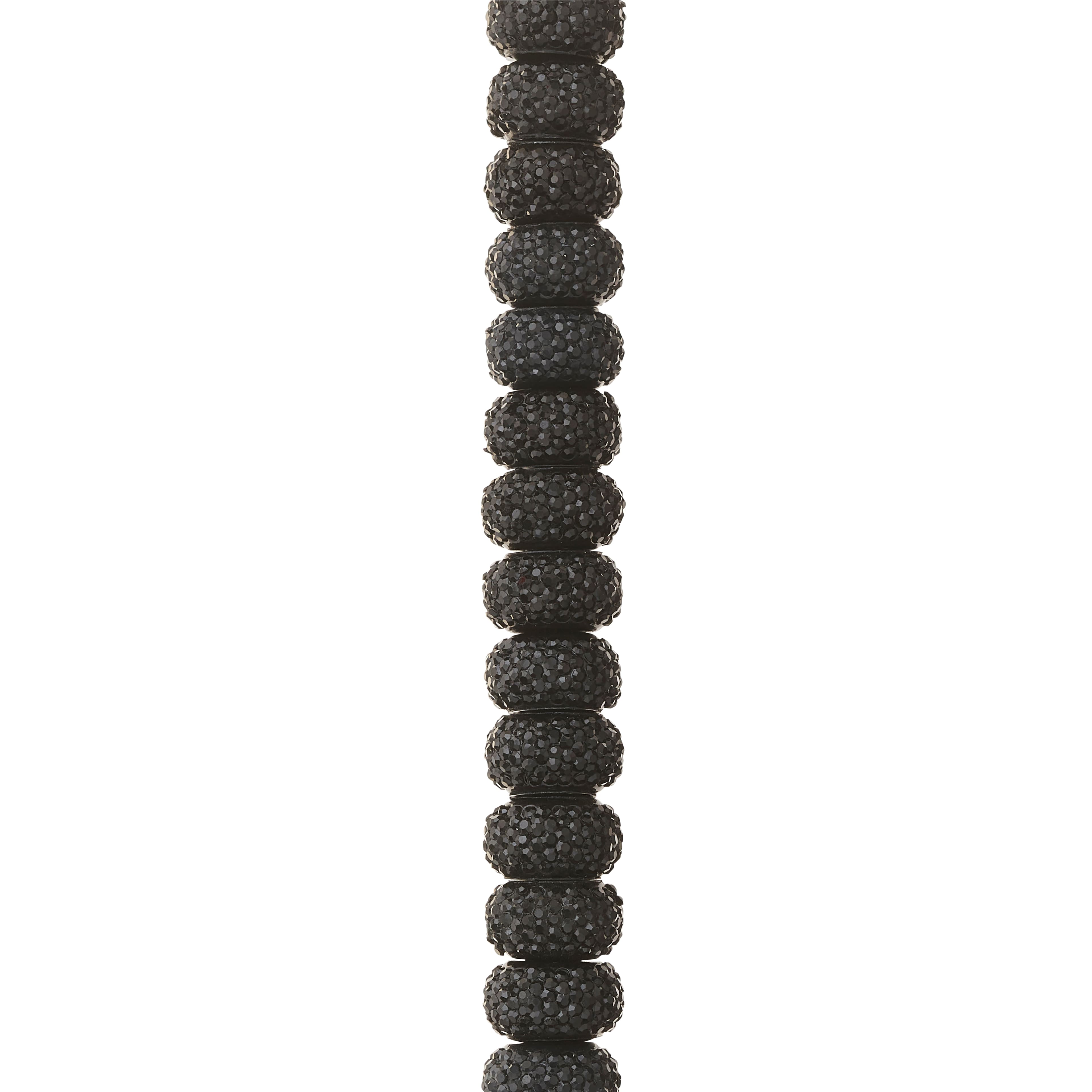 Black Resin Rondelle Beads, 10mm by Bead Landing&#x2122;