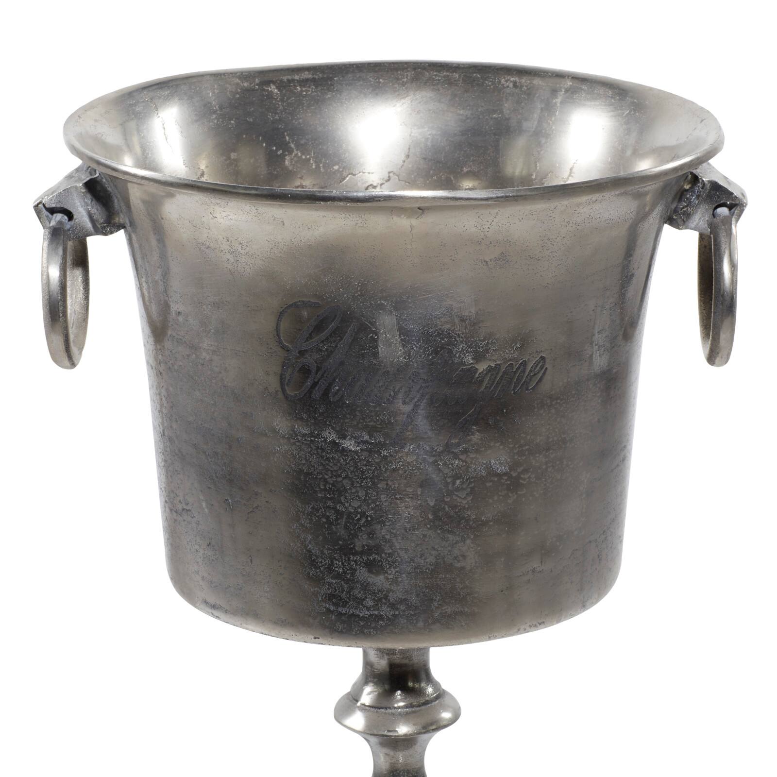 35&#x22; Silver Metal Champagne Bottle Holder Bucket