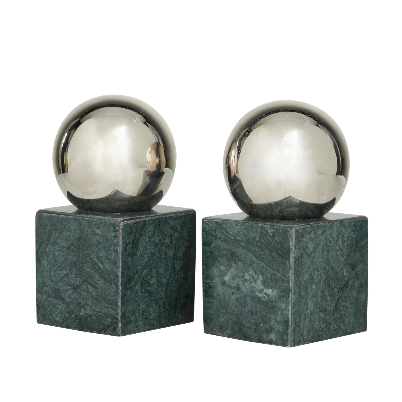 CosmoLiving by Cosmopolitan 7&#x22; Marble Orb Bookend Set