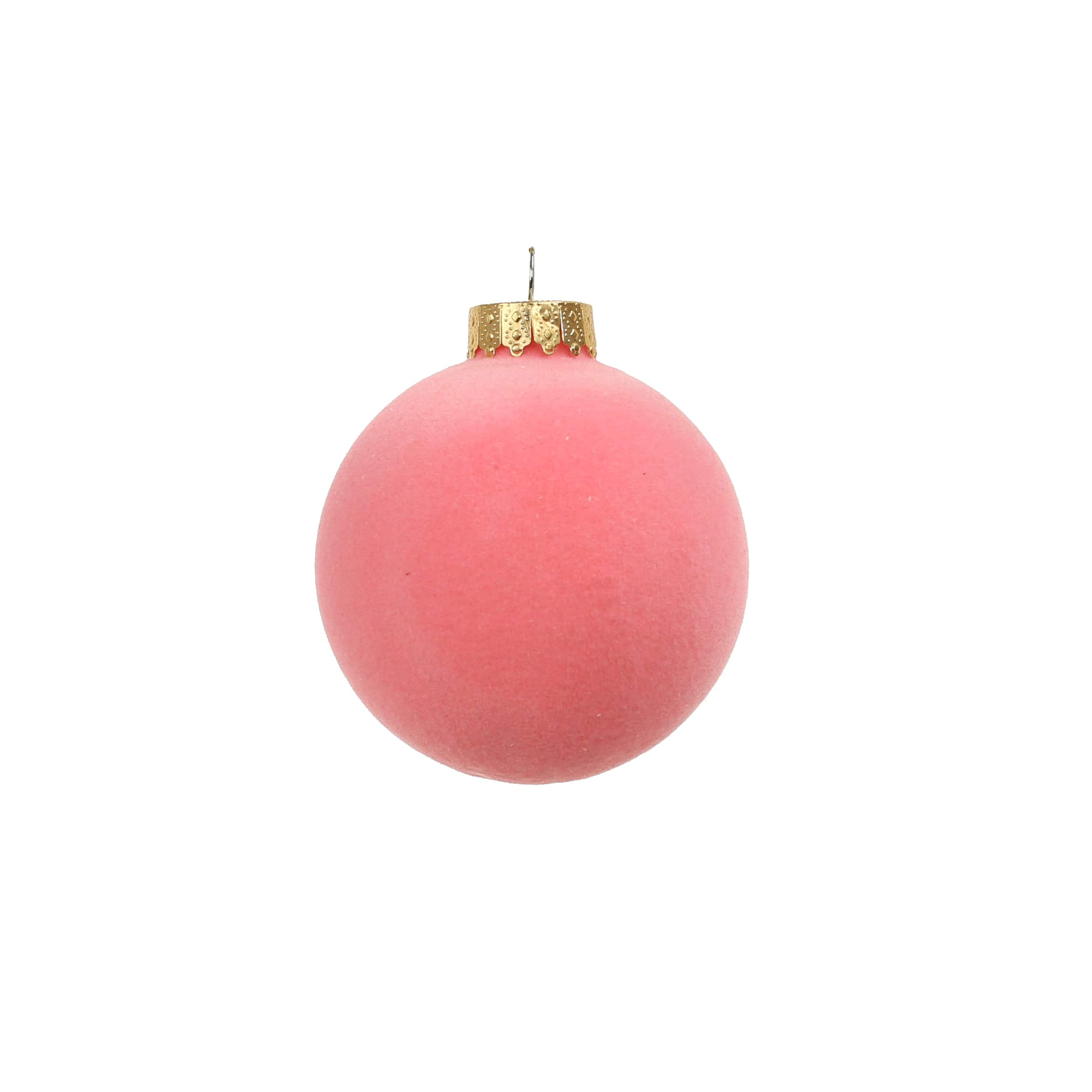 6 Pack 2.5&#x22; Flocked Glass Ball Ornaments by Ashland&#xAE;