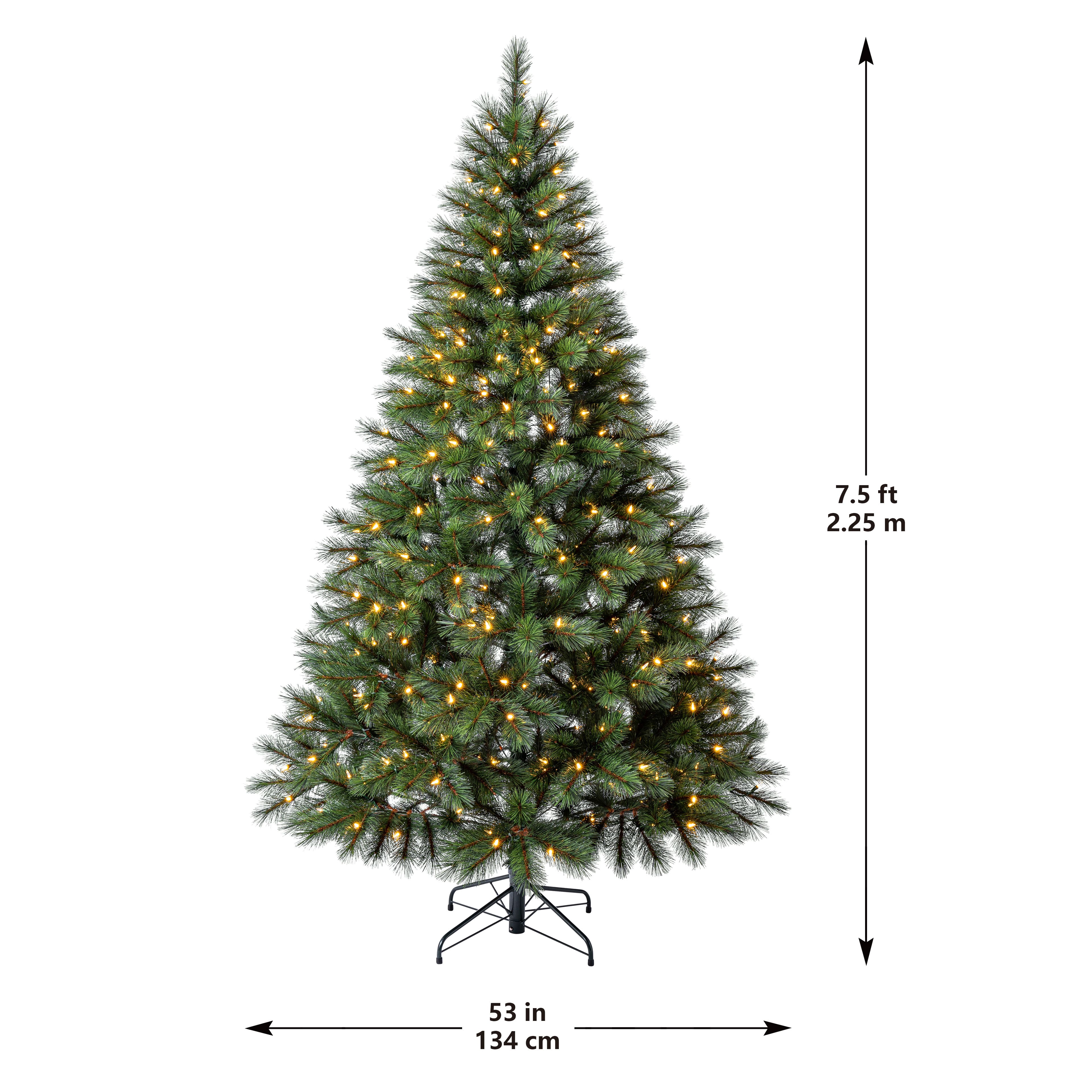 7.5ft. Pre-Lit Rutherford Pine Artificial Christmas Tree, Warm White LED Lights by Ashland&#xAE;
