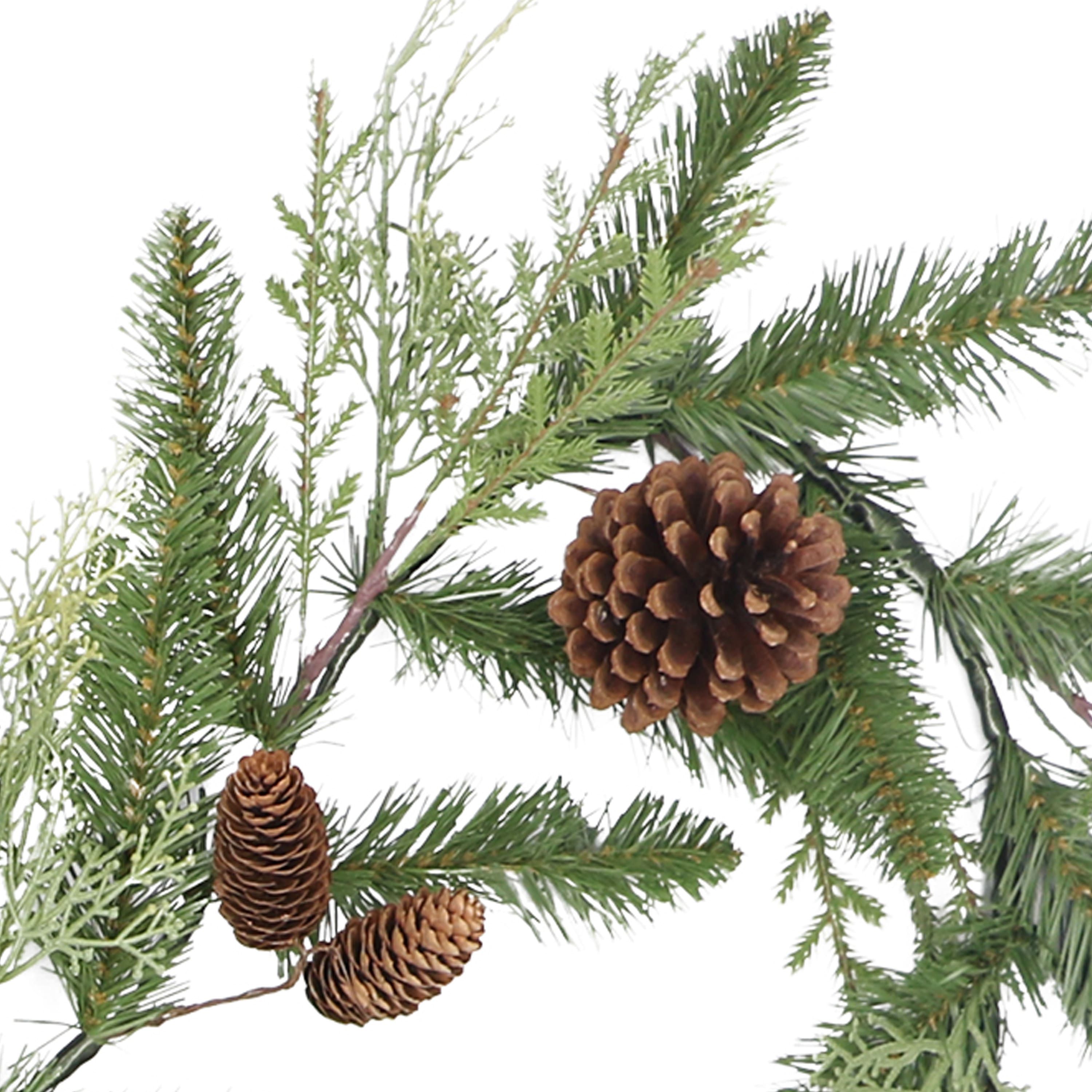 9ft. Green Cypress Spring Garland with Pinecones