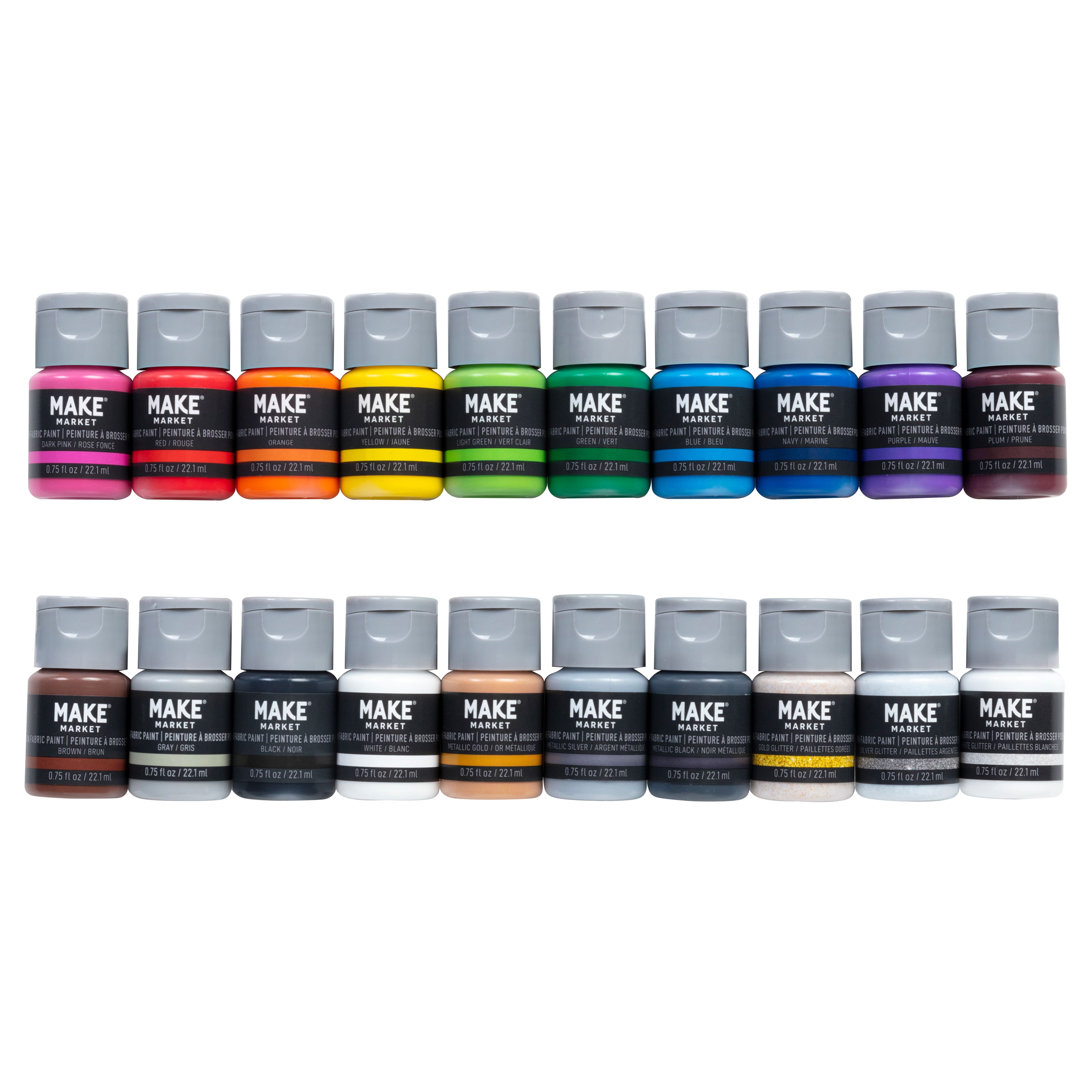Primary Brush-On Fabric Paint Set by Make Market®
