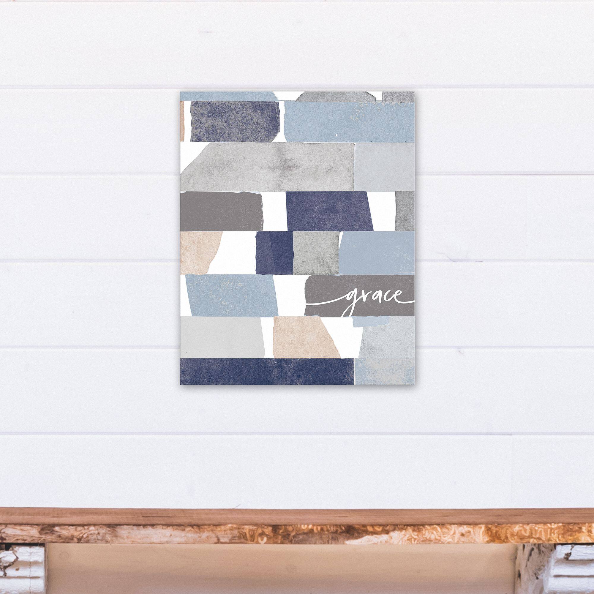 Blue Watercolor Grace 16" x 20" Canvas Wall Art