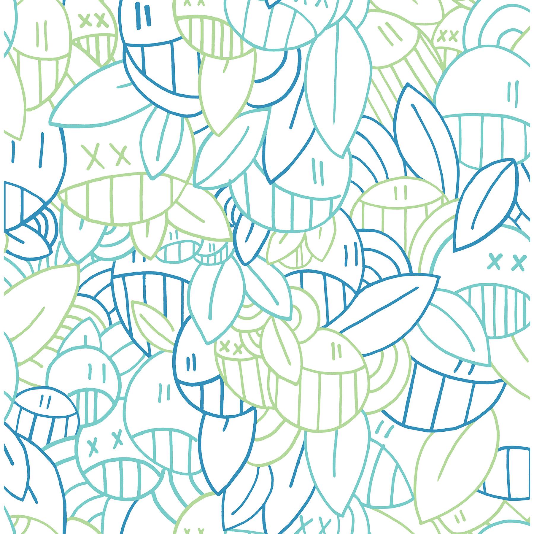 Arm of Casso Cool Floral Sequence Peel & Stick Wallpaper